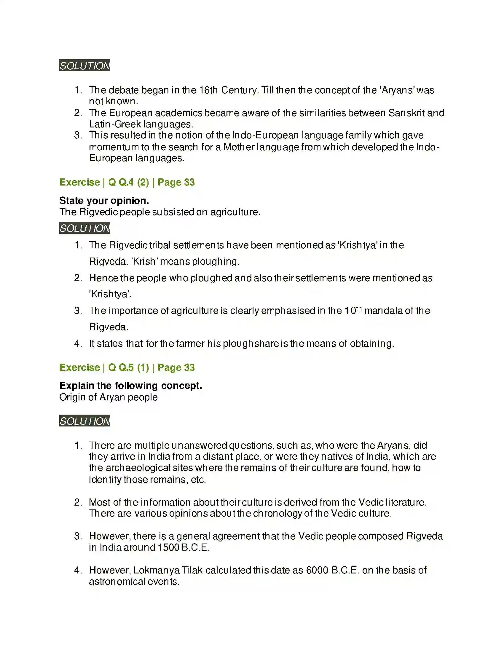 Maharashtra Board Class 11th History Vedic Period Solution 4