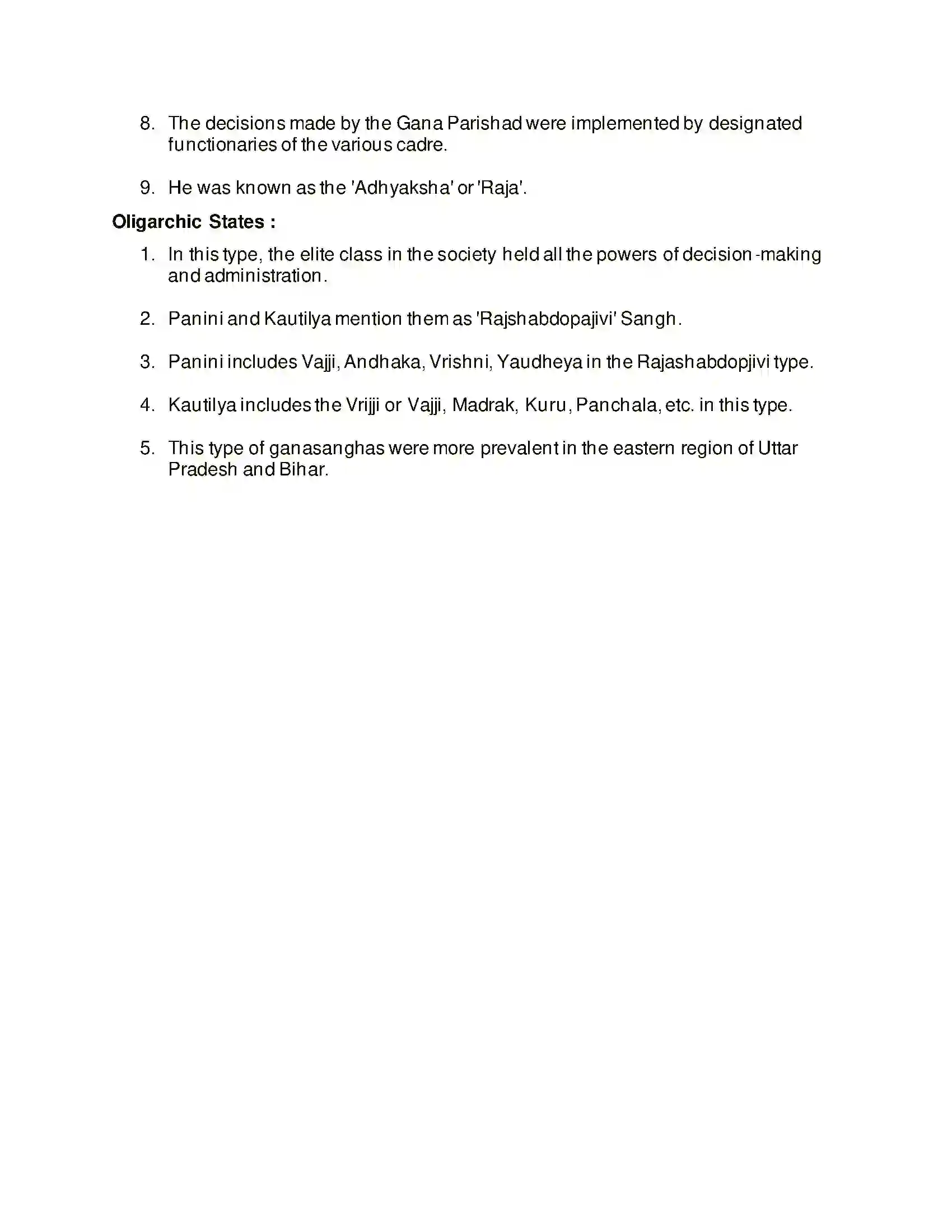 Maharashtra Board Class 11th History Janapadas and Republics Solution 5