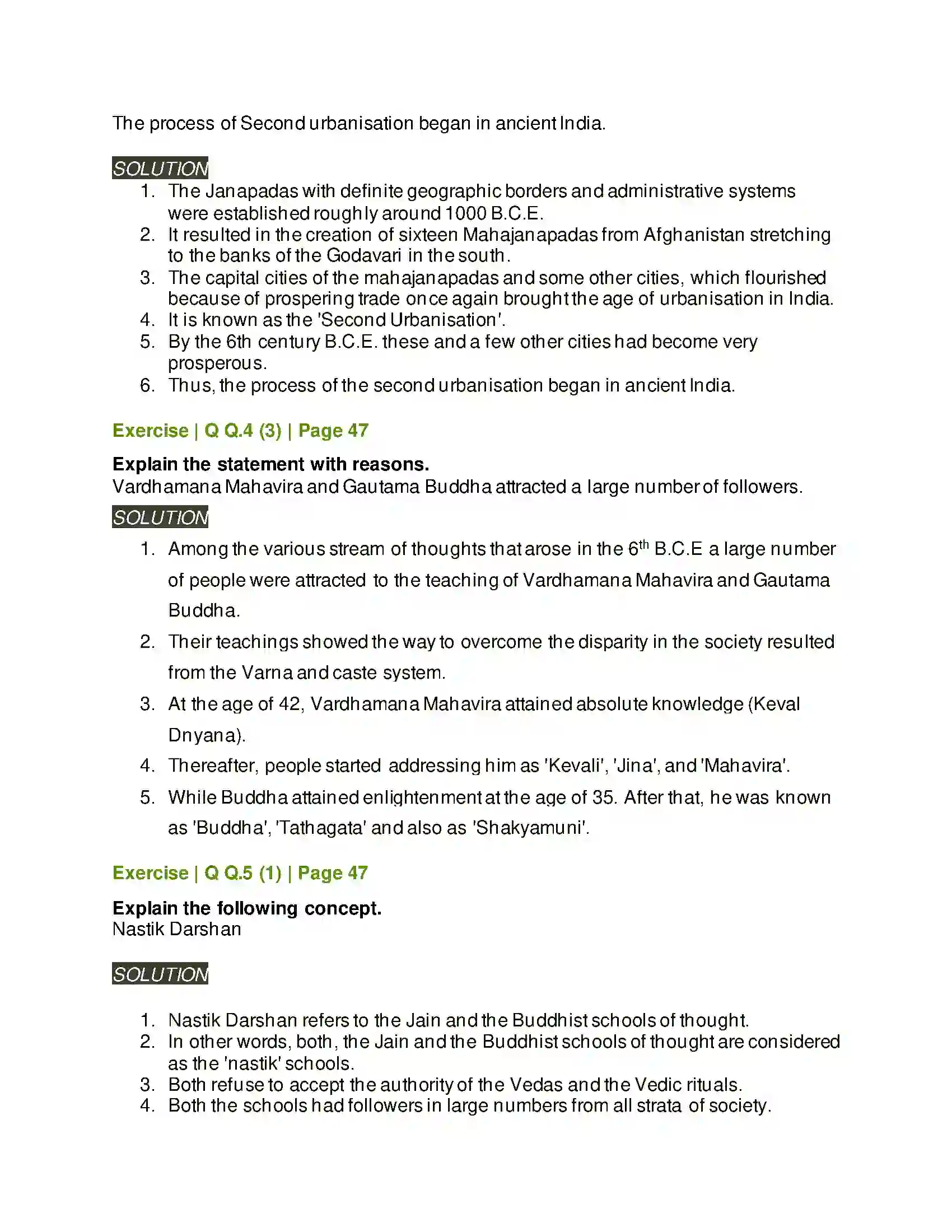 Maharashtra Board Class 11th History Second Urbanisation in India Solution 4