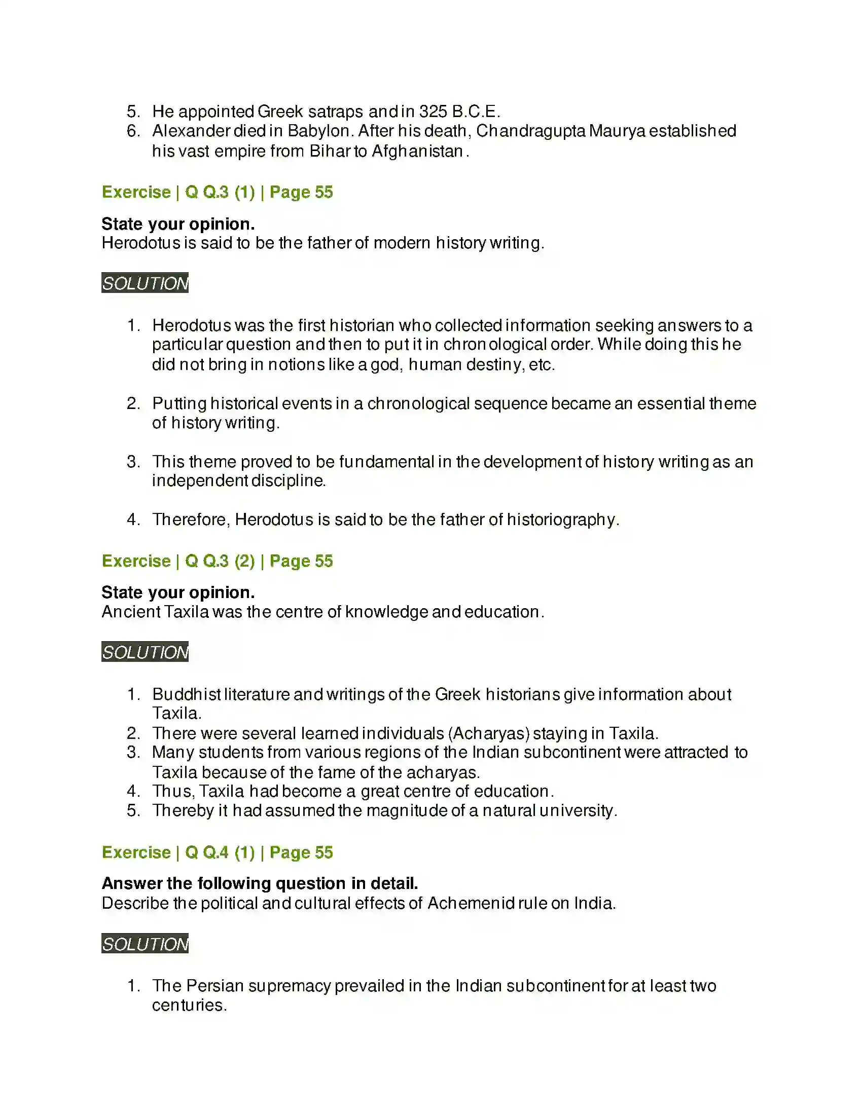 Maharashtra Board Class 11th History India and Iran (Persia) Solution 3