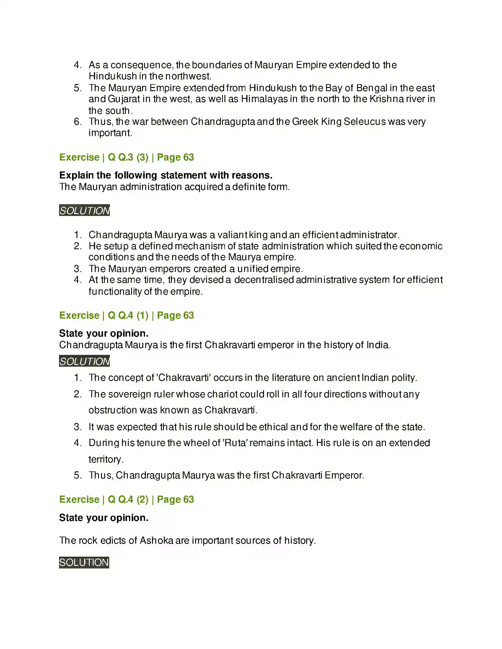 Maharashtra Board Class 11th History India during Mauryan period Solution 3