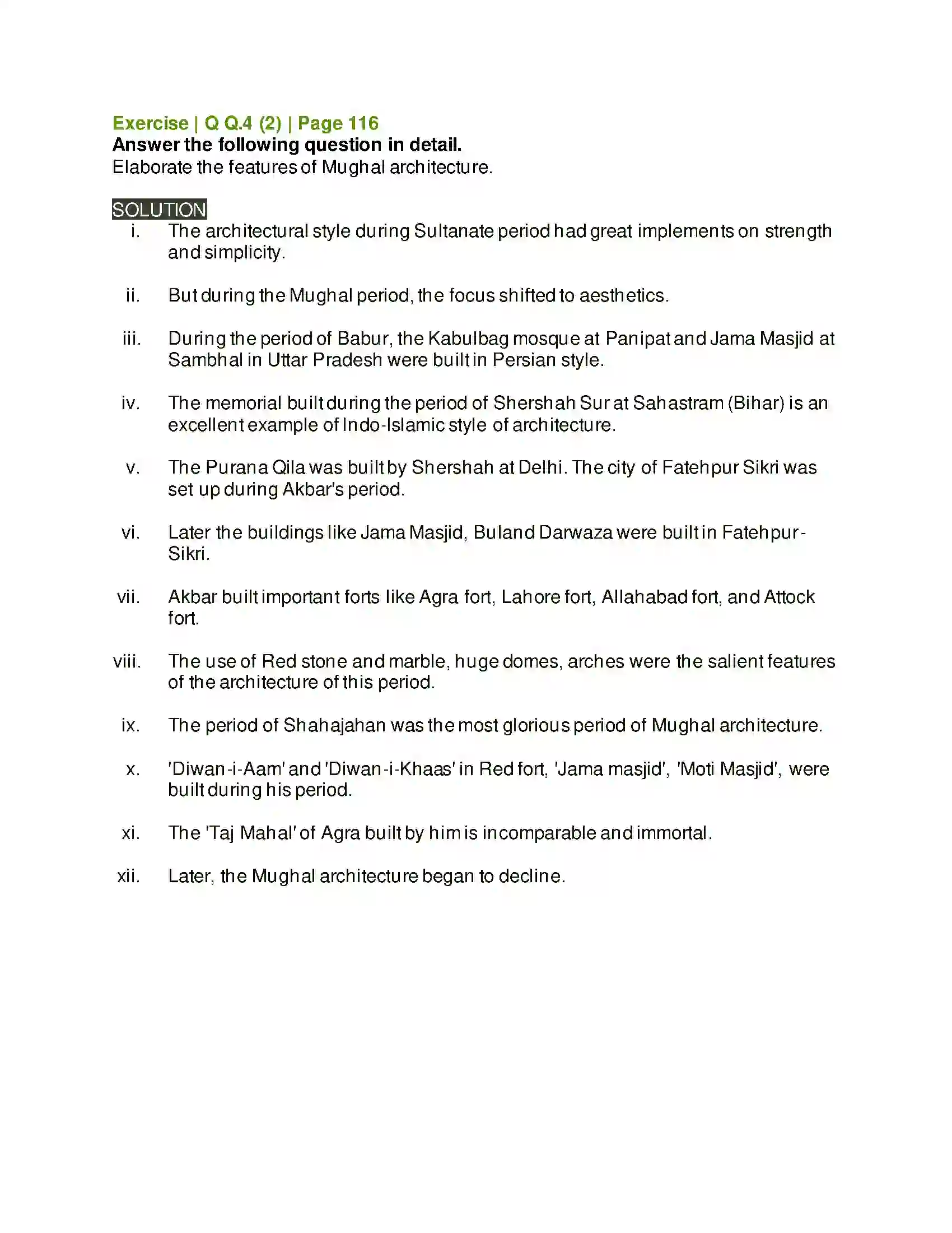 Maharashtra Board Class 11th History India During Mughal period Solution 6