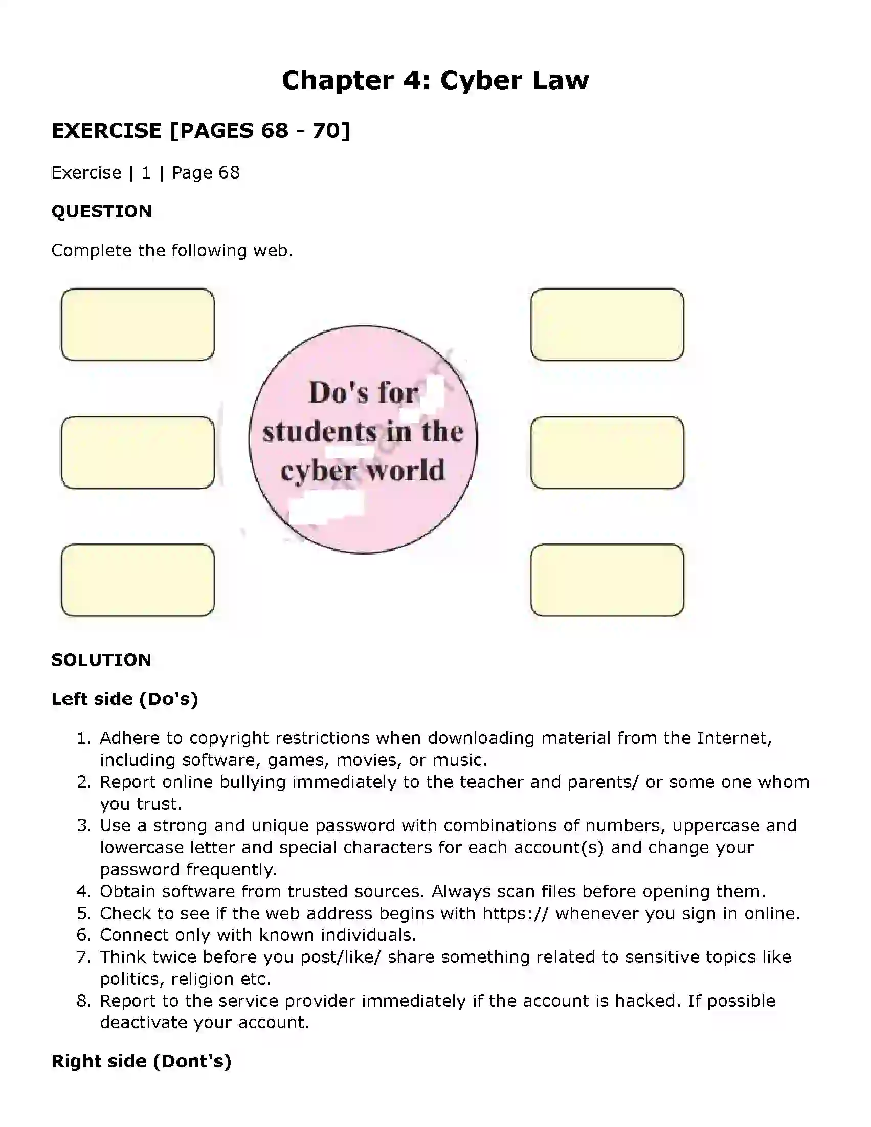 Maharashtra Board Class 11th Information Technology (IT) Cyber Law Solution 1