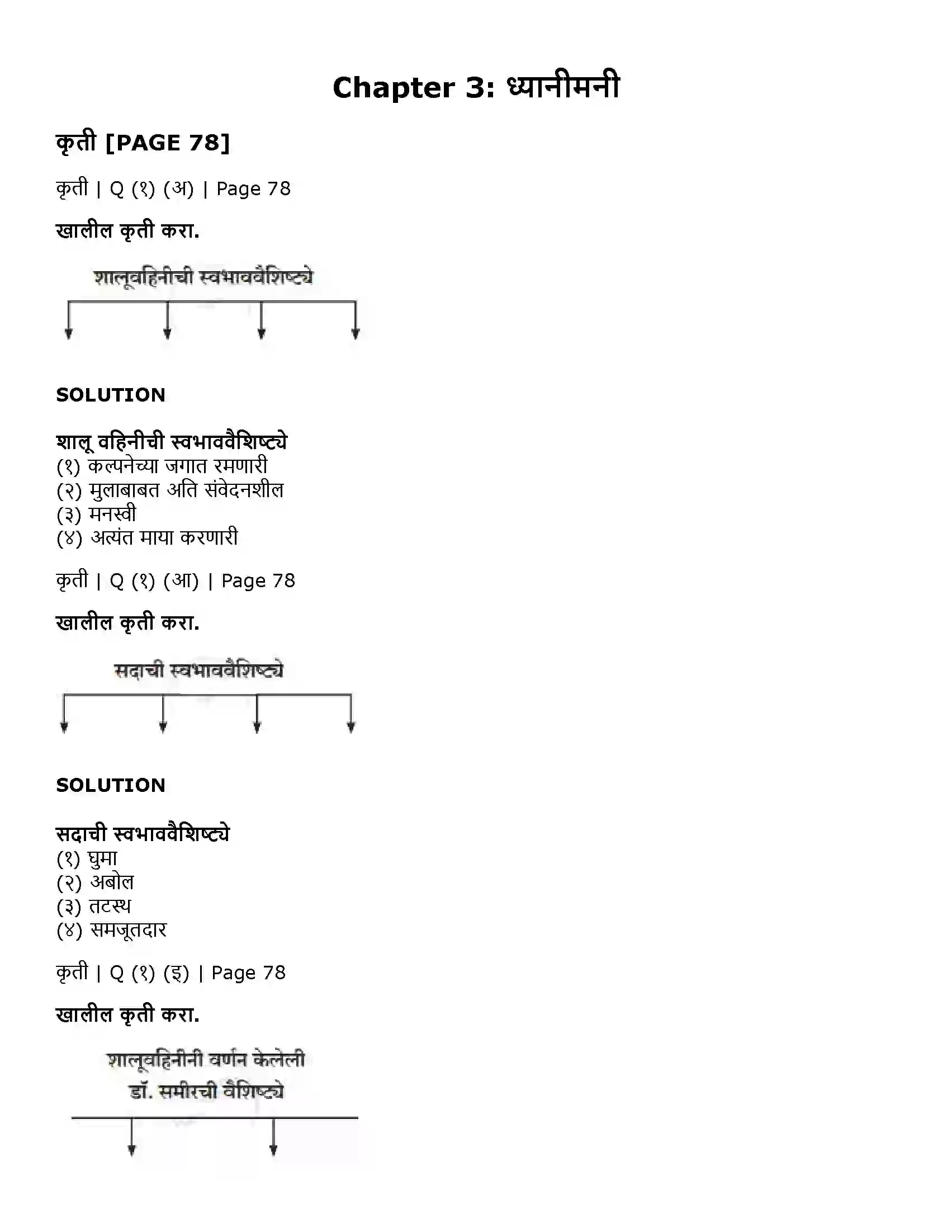 Maharashtra Board Class 11th Marathi 3.2 ध्यानीमनी Solution 1
