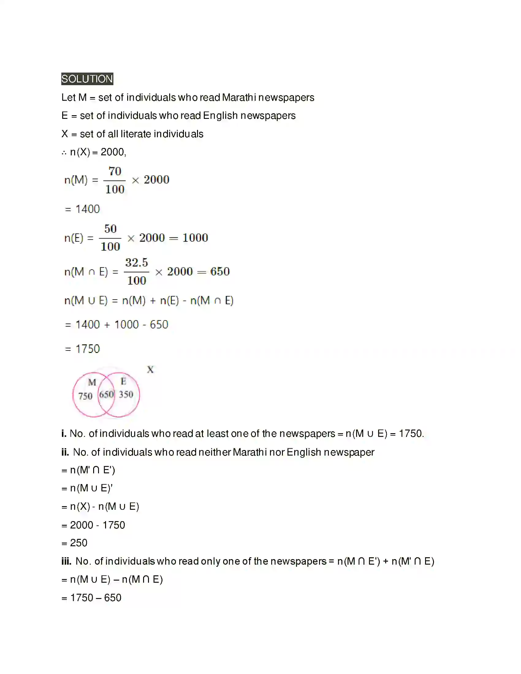 Maharashtra Board Class 11th Mathematics & Statistics - 1 Sets and Relations Solution 10