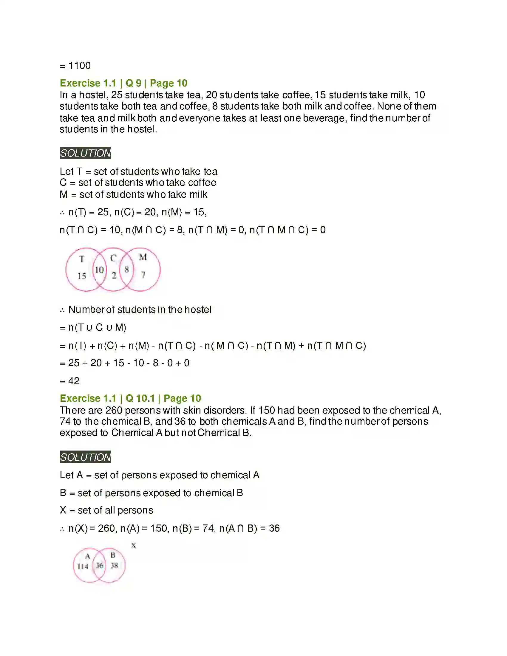 Maharashtra Board Class 11th Mathematics & Statistics - 1 Sets and Relations Solution 11