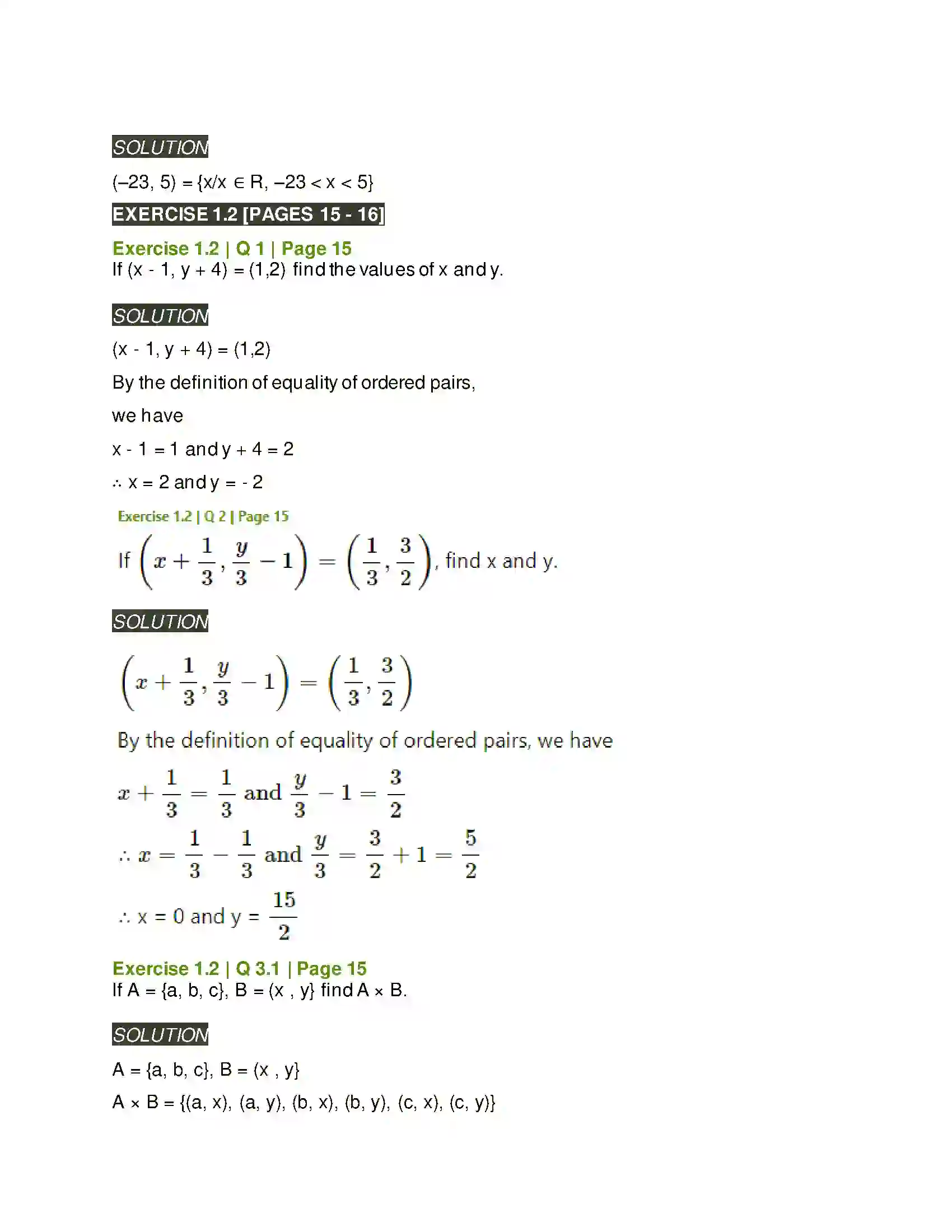 Maharashtra Board Class 11th Mathematics & Statistics - 1 Sets and Relations Solution 14