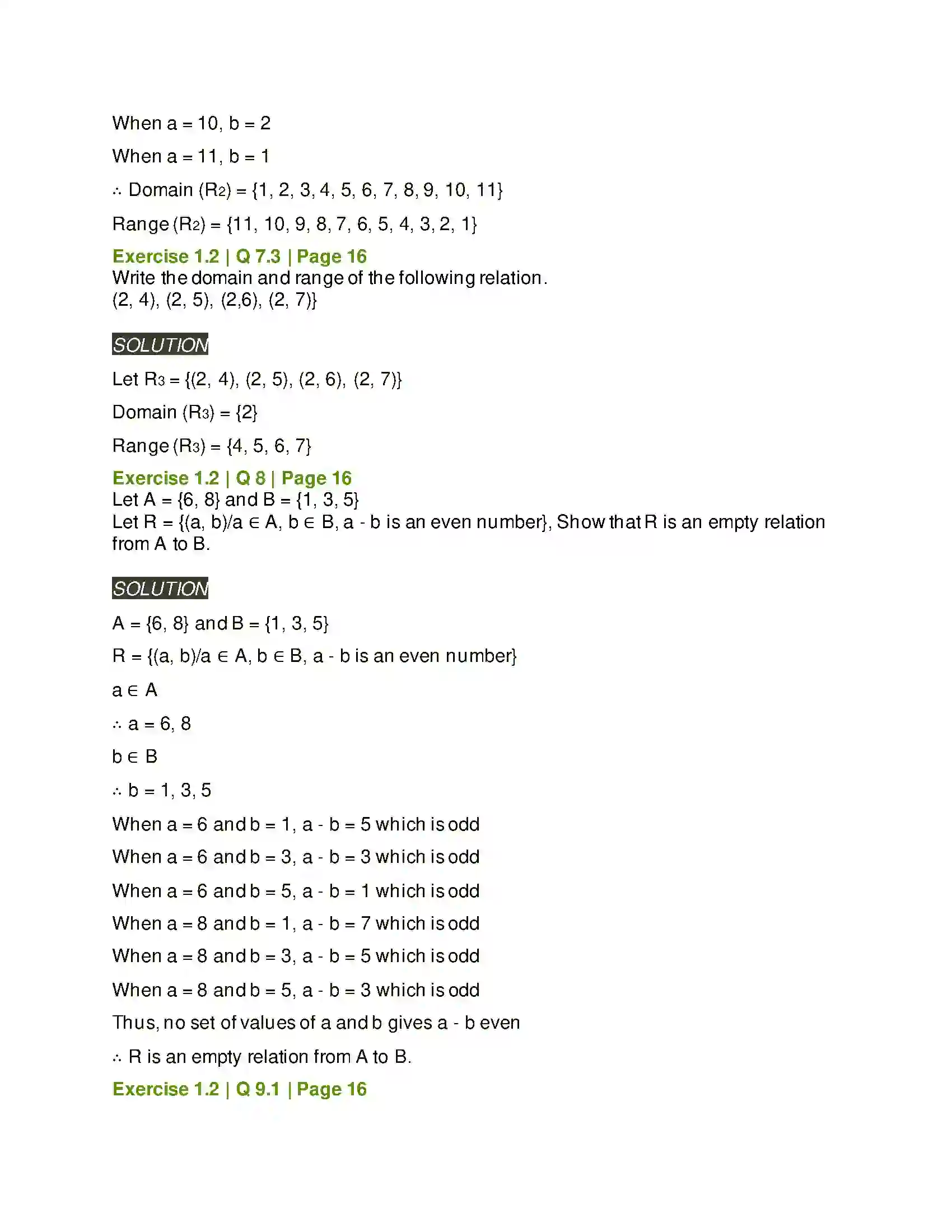 Maharashtra Board Class 11th Mathematics & Statistics - 1 Sets and Relations Solution 18