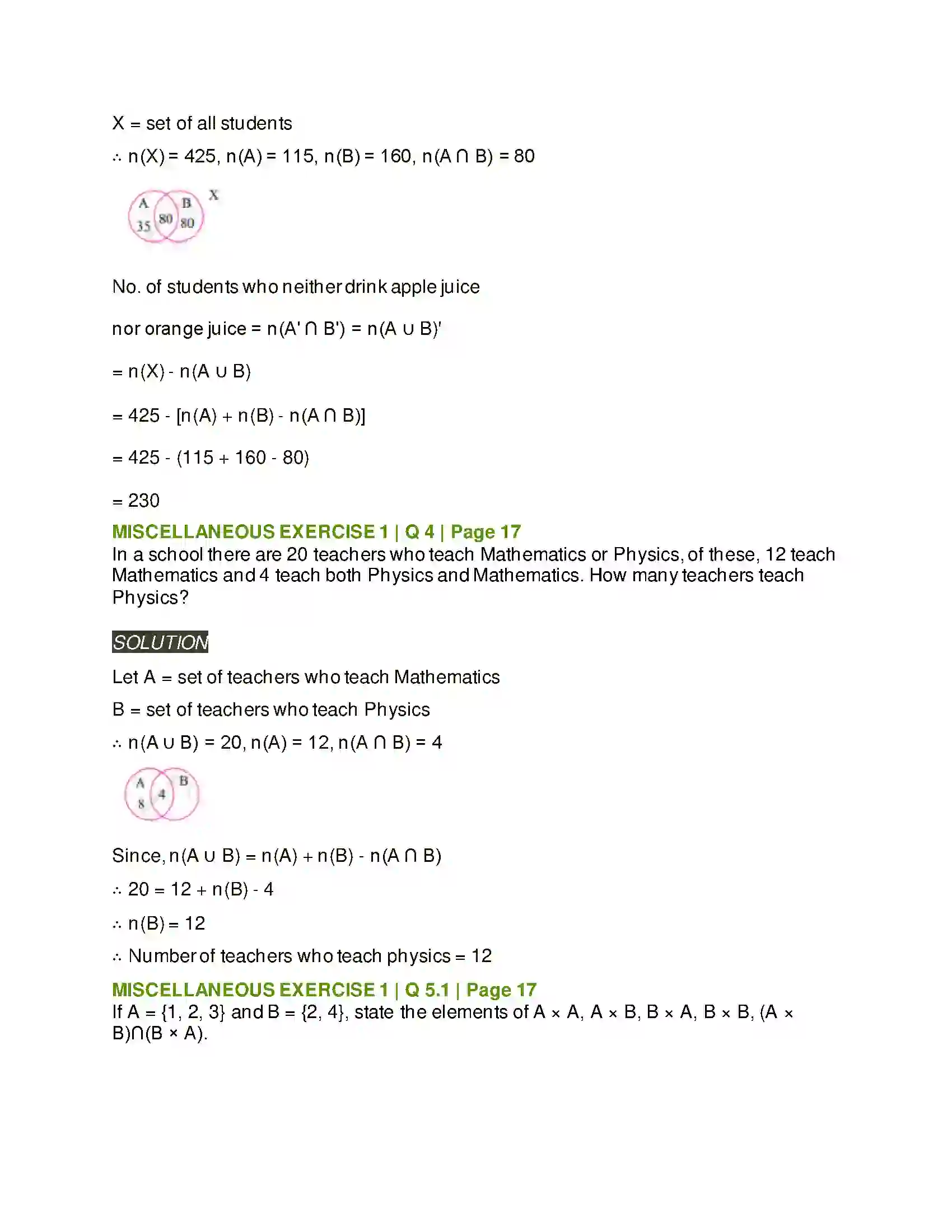 Maharashtra Board Class 11th Mathematics & Statistics - 1 Sets and Relations Solution 24
