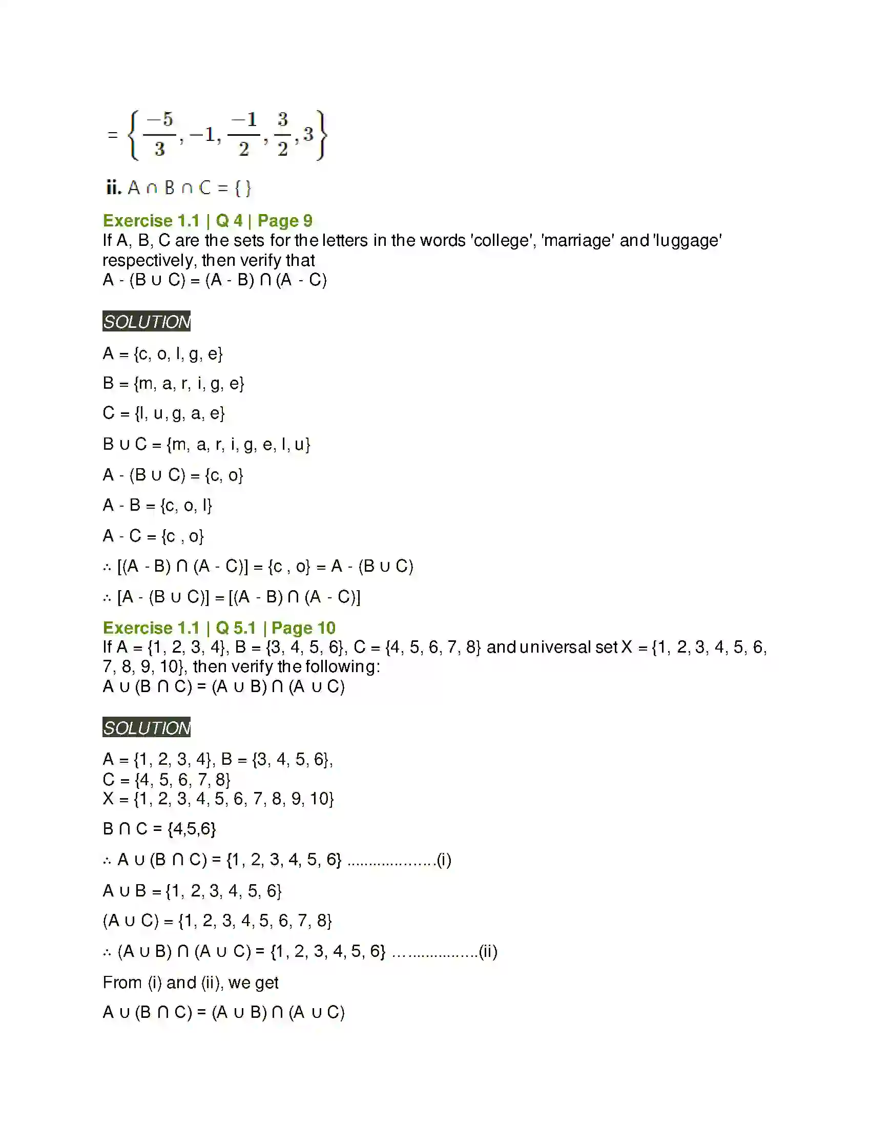 Maharashtra Board Class 11th Mathematics & Statistics - 1 Sets and Relations Solution 4