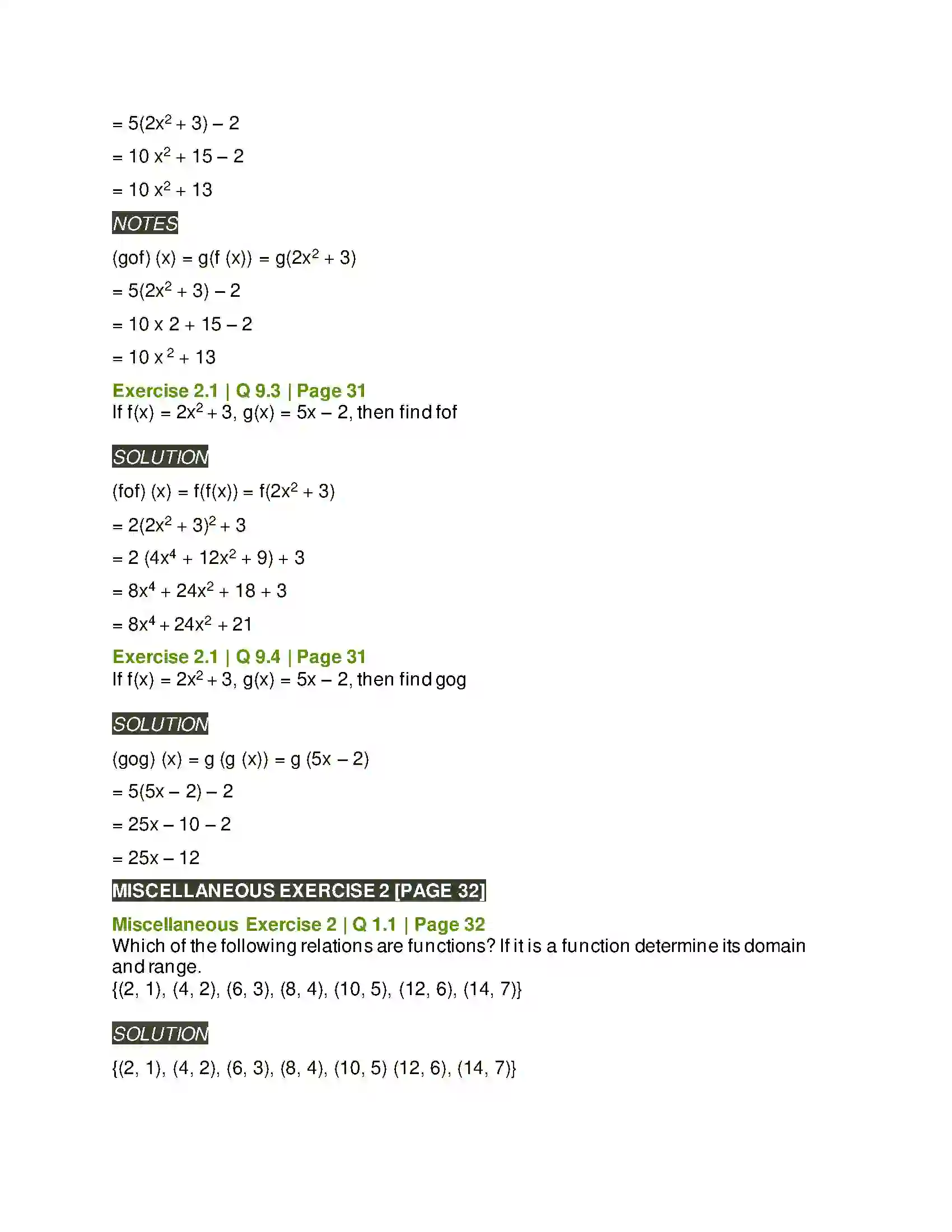 Maharashtra Board Class 11th Mathematics & Statistics - 1 Functions Solution 8