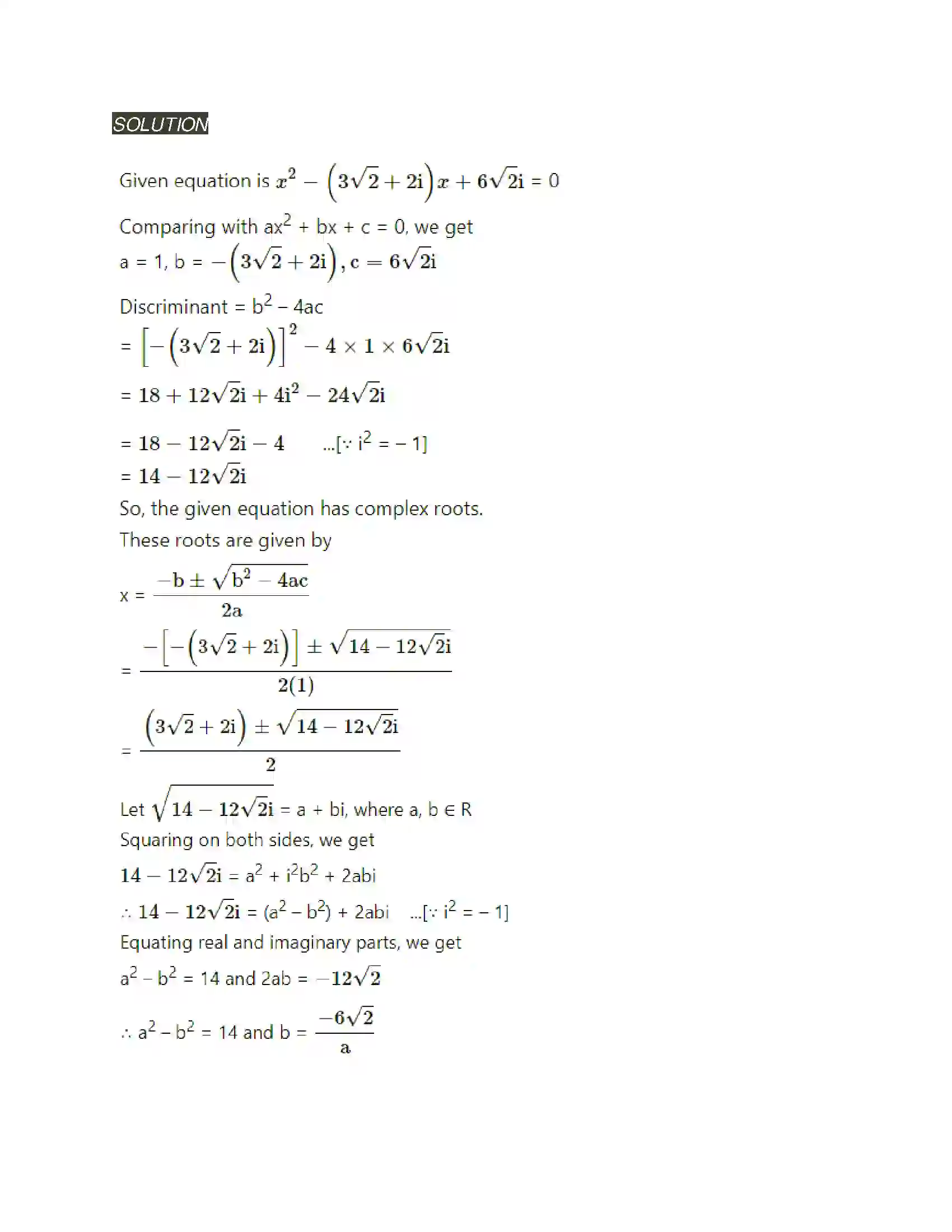 Maharashtra Board Class 11th Mathematics & Statistics - 1 Complex Numbers Solution 26
