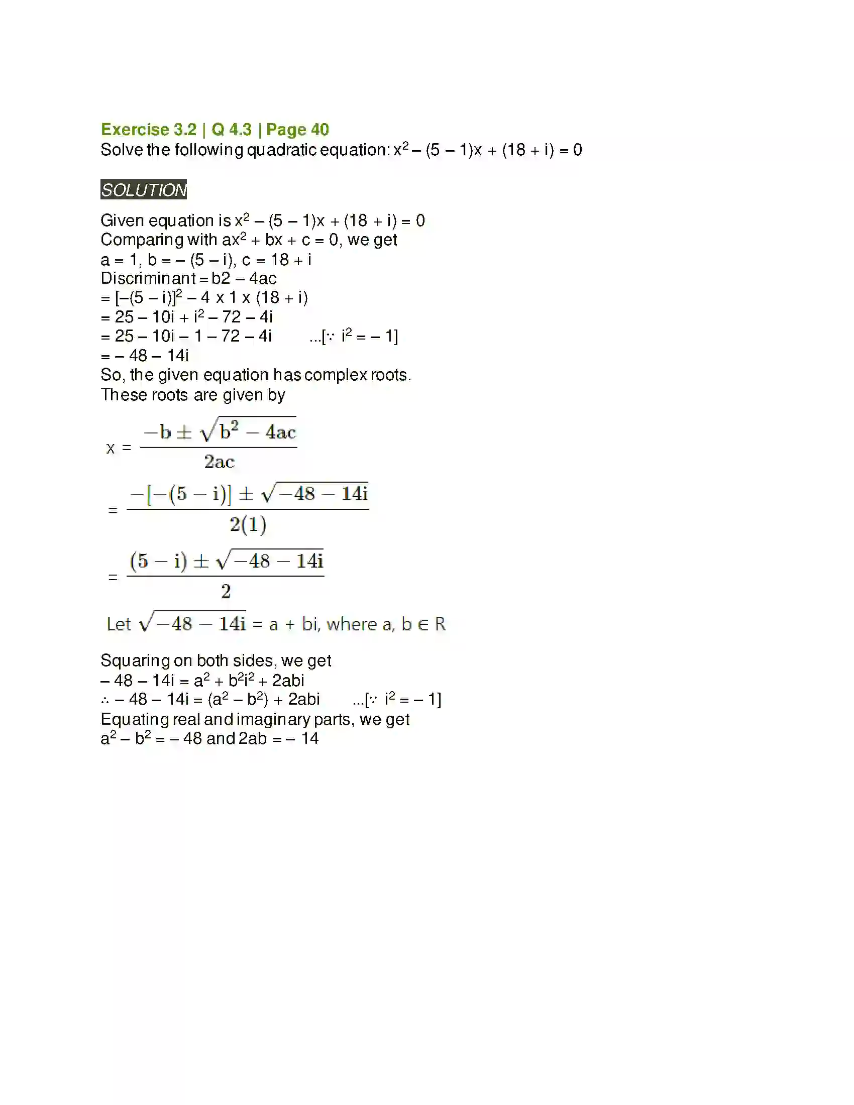 Maharashtra Board Class 11th Mathematics & Statistics - 1 Complex Numbers Solution 28