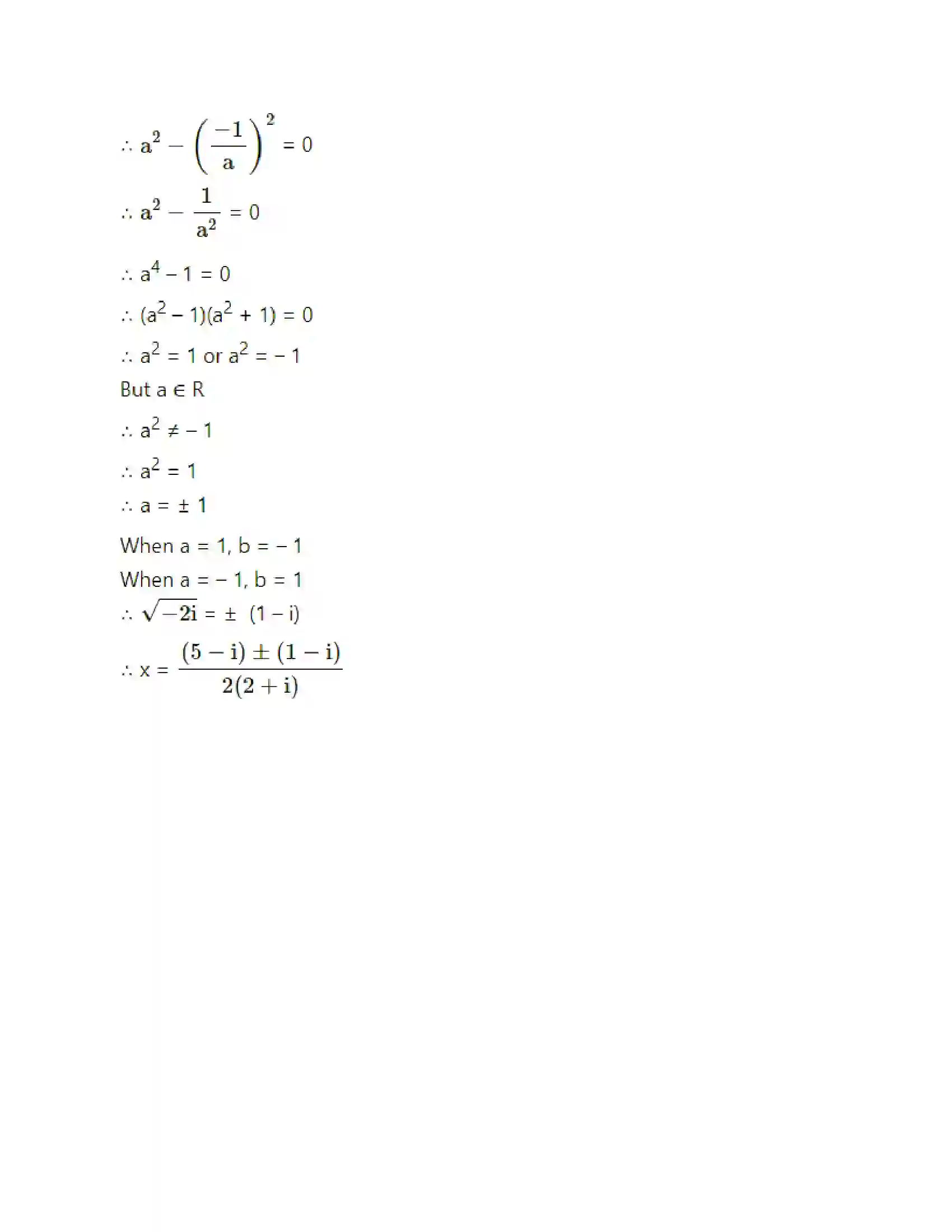 Maharashtra Board Class 11th Mathematics & Statistics - 1 Complex Numbers Solution 31