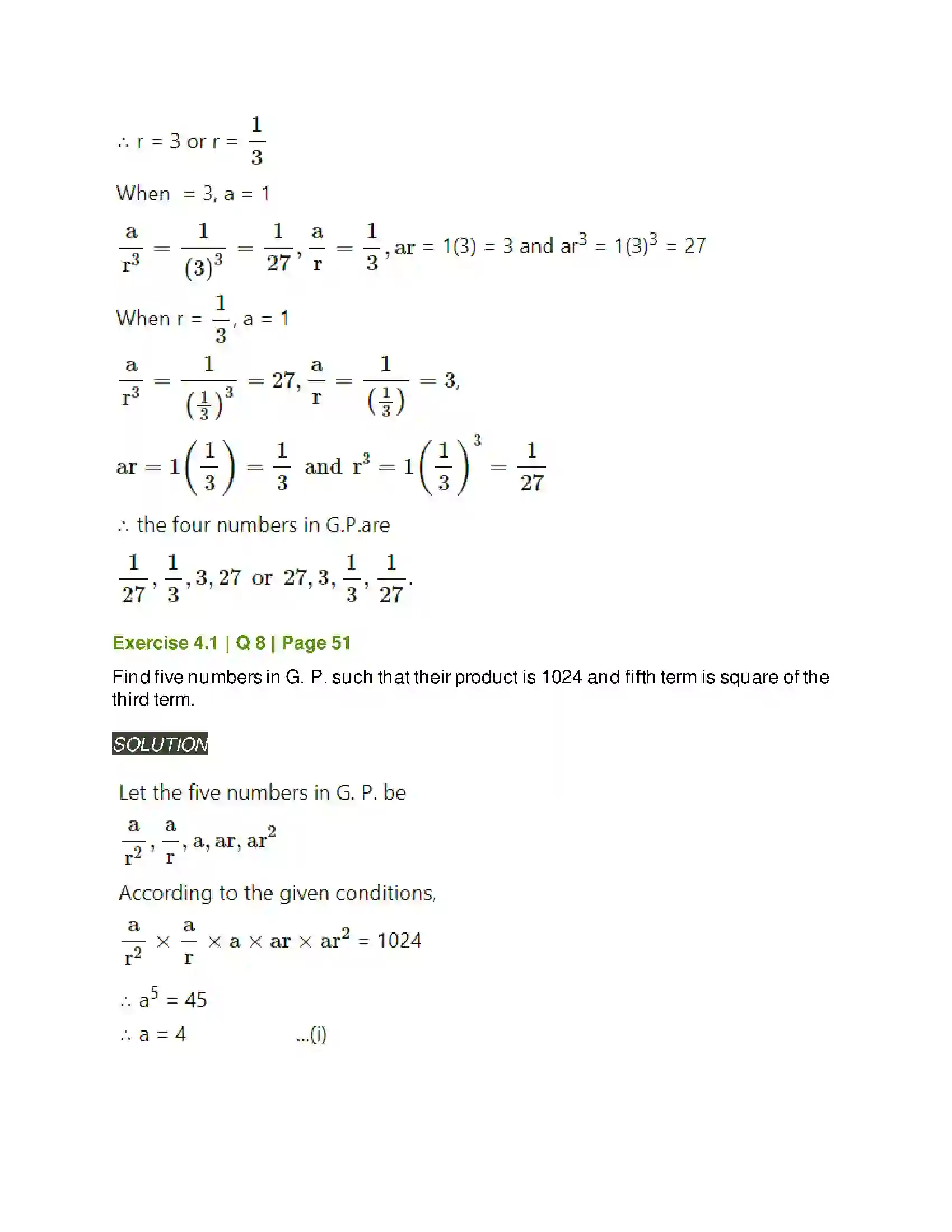 Maharashtra Board Class 11th Mathematics & Statistics - 1 Sequences and Series Solution 10