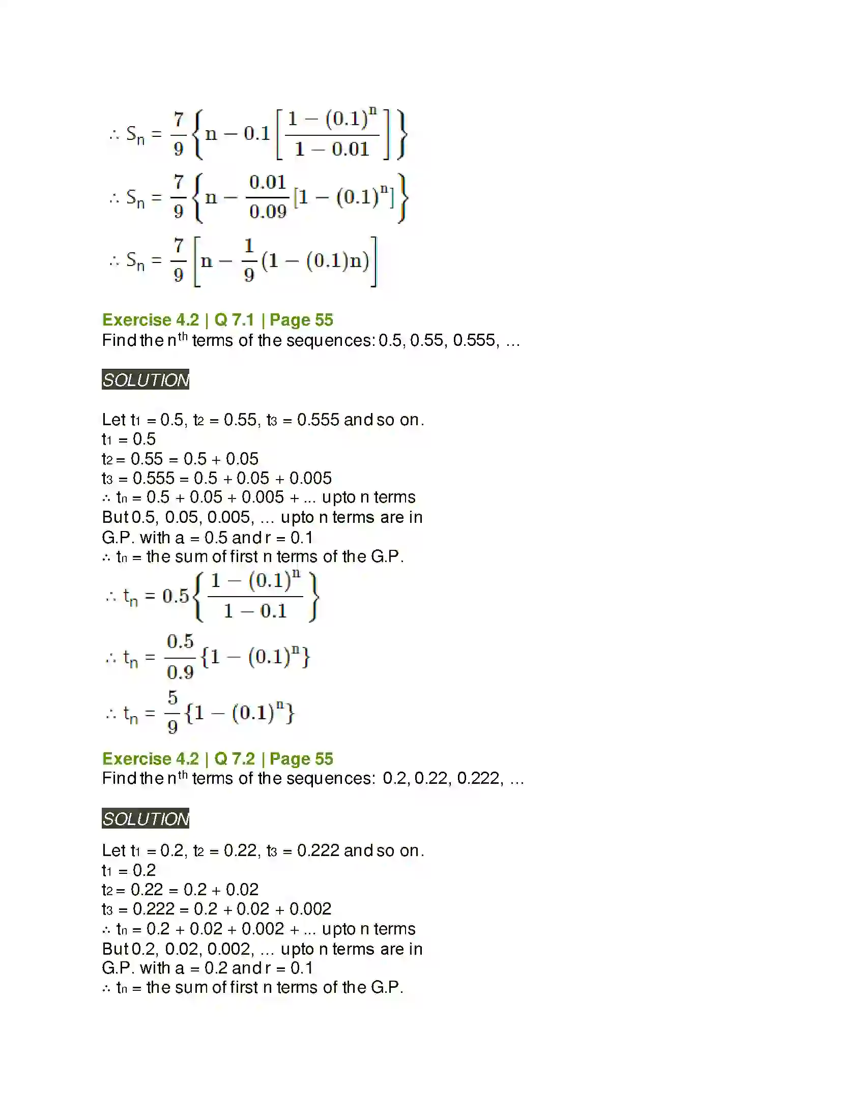 Maharashtra Board Class 11th Mathematics & Statistics - 1 Sequences and Series Solution 21
