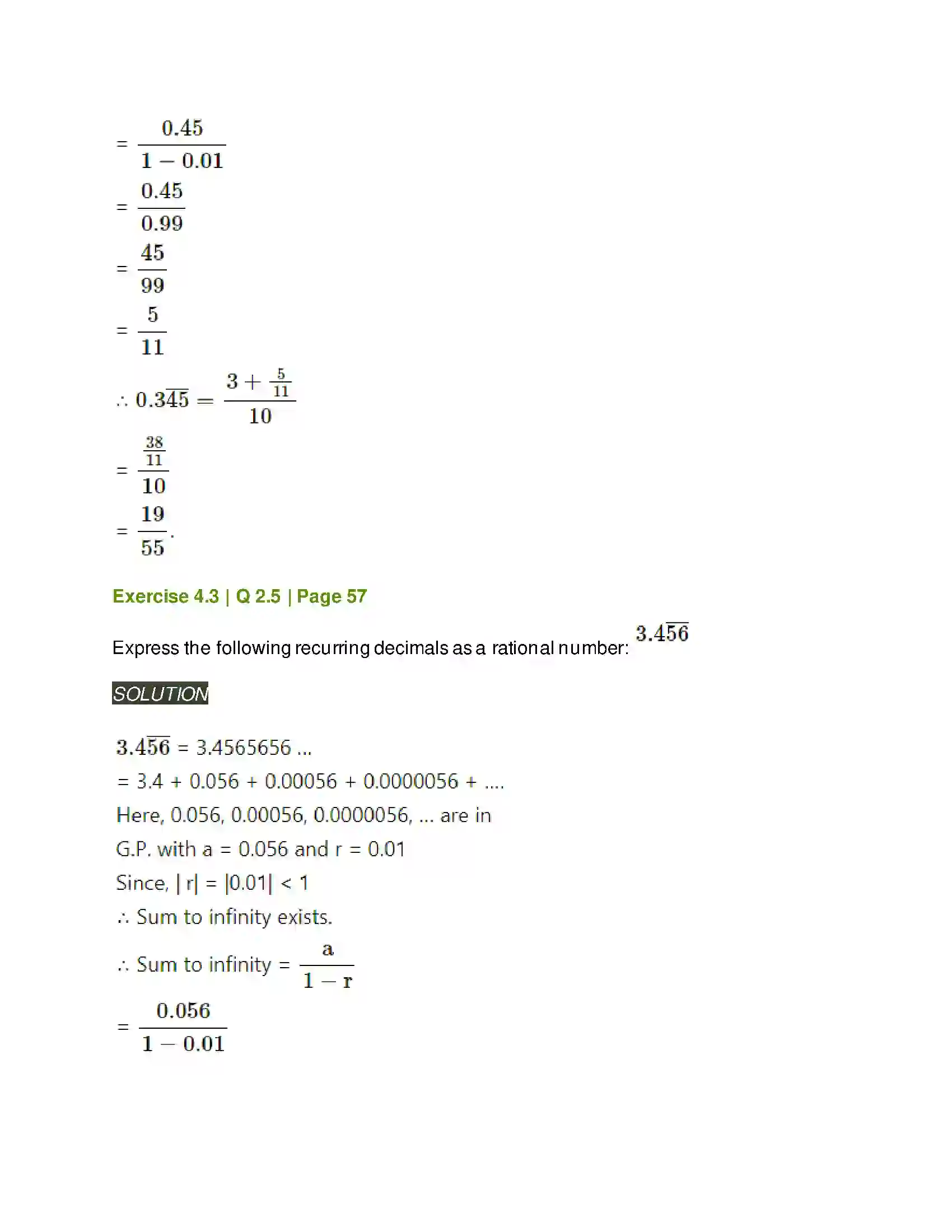 Maharashtra Board Class 11th Mathematics & Statistics - 1 Sequences and Series Solution 31