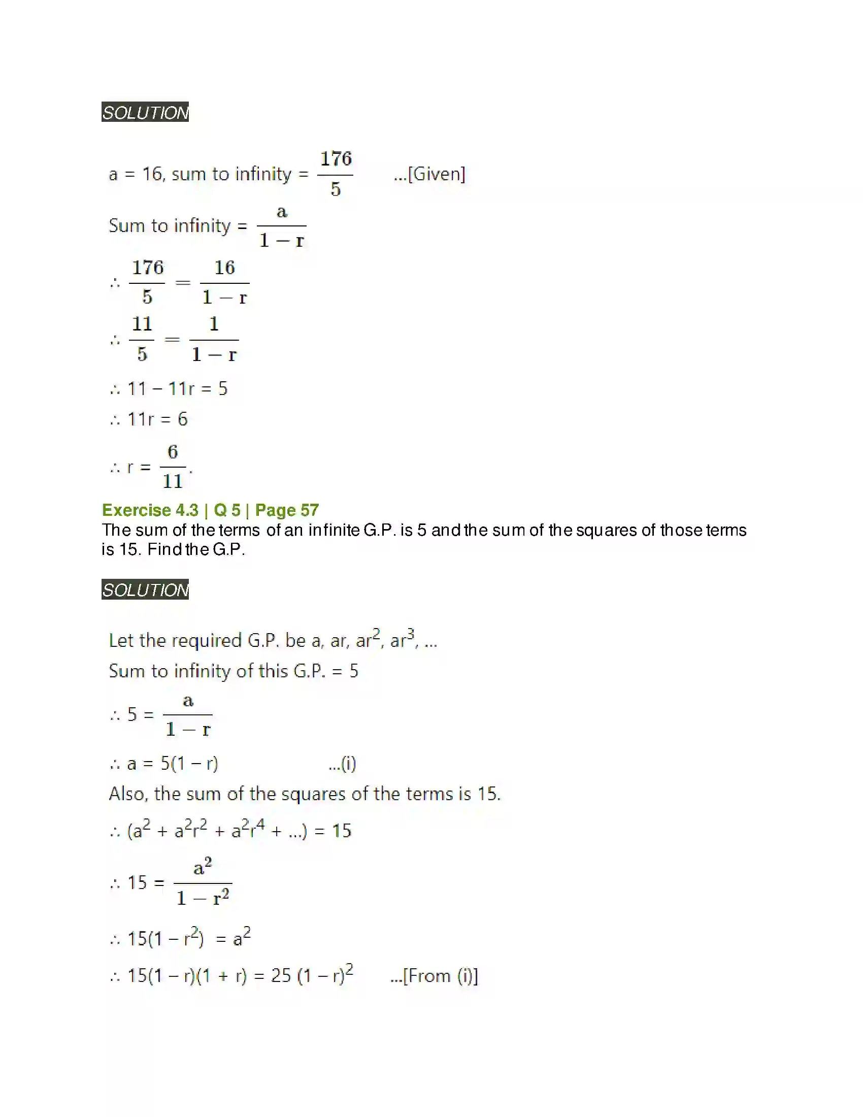 Maharashtra Board Class 11th Mathematics & Statistics - 1 Sequences and Series Solution 33