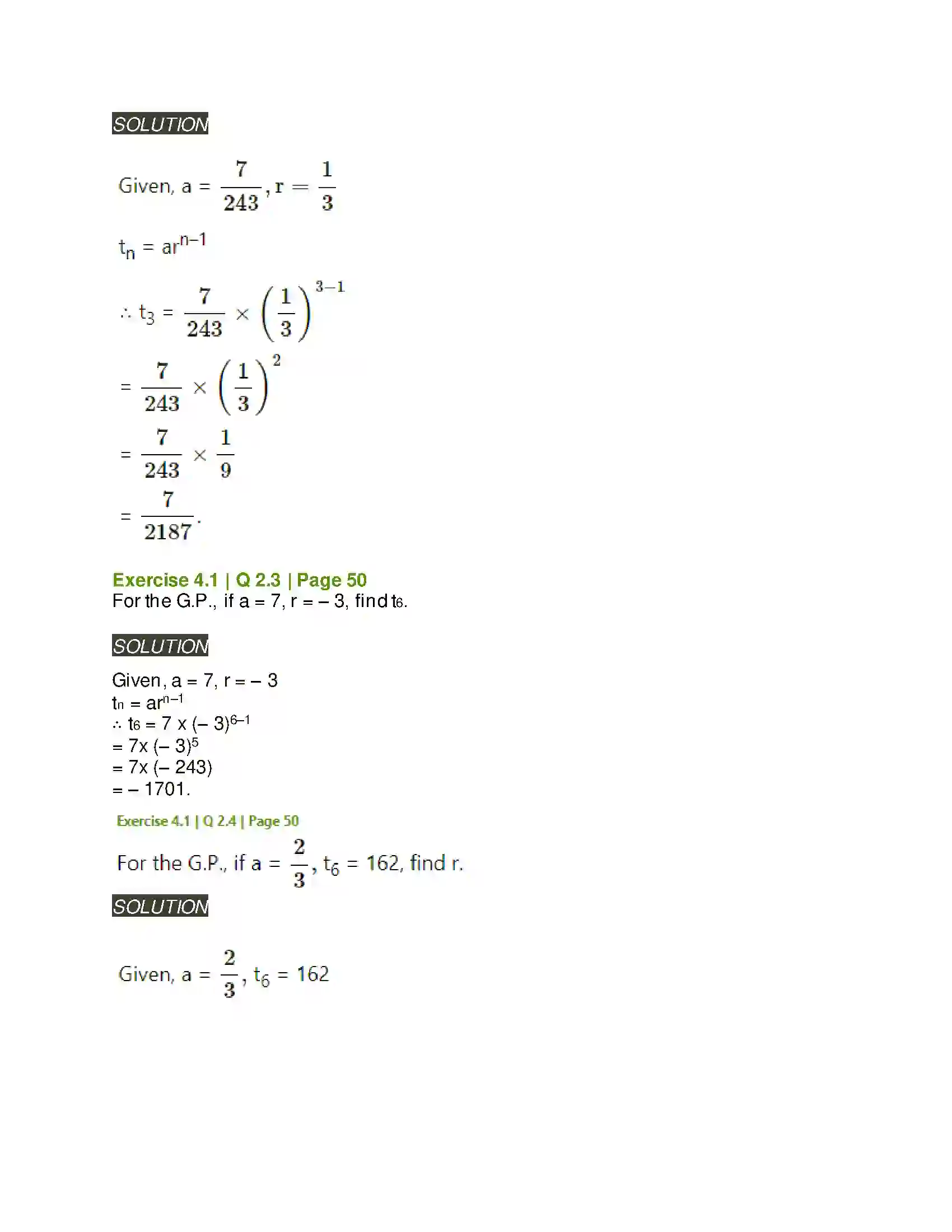 Maharashtra Board Class 11th Mathematics & Statistics - 1 Sequences and Series Solution 4