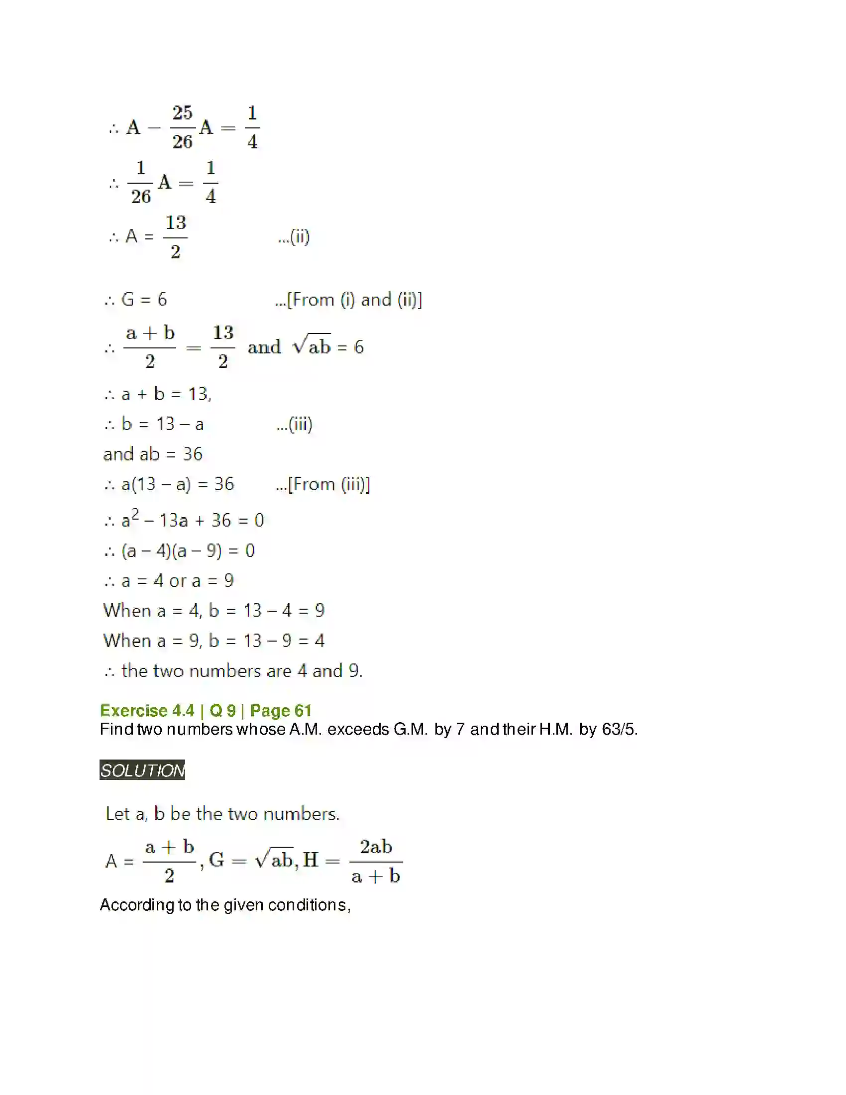 Maharashtra Board Class 11th Mathematics & Statistics - 1 Sequences and Series Solution 40