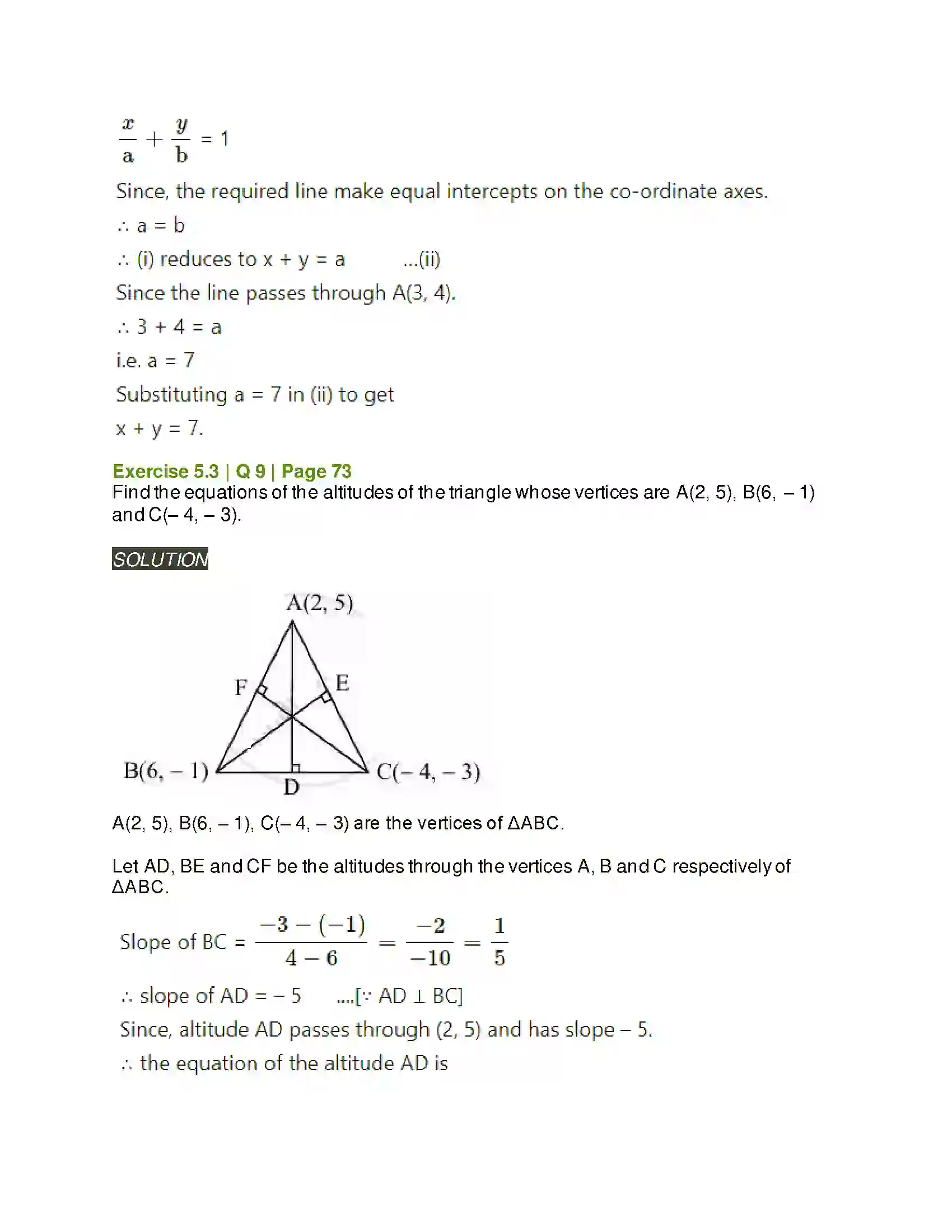 Maharashtra Board Class 11th Mathematics & Statistics - 1 Locus and Straight Line Solution 18