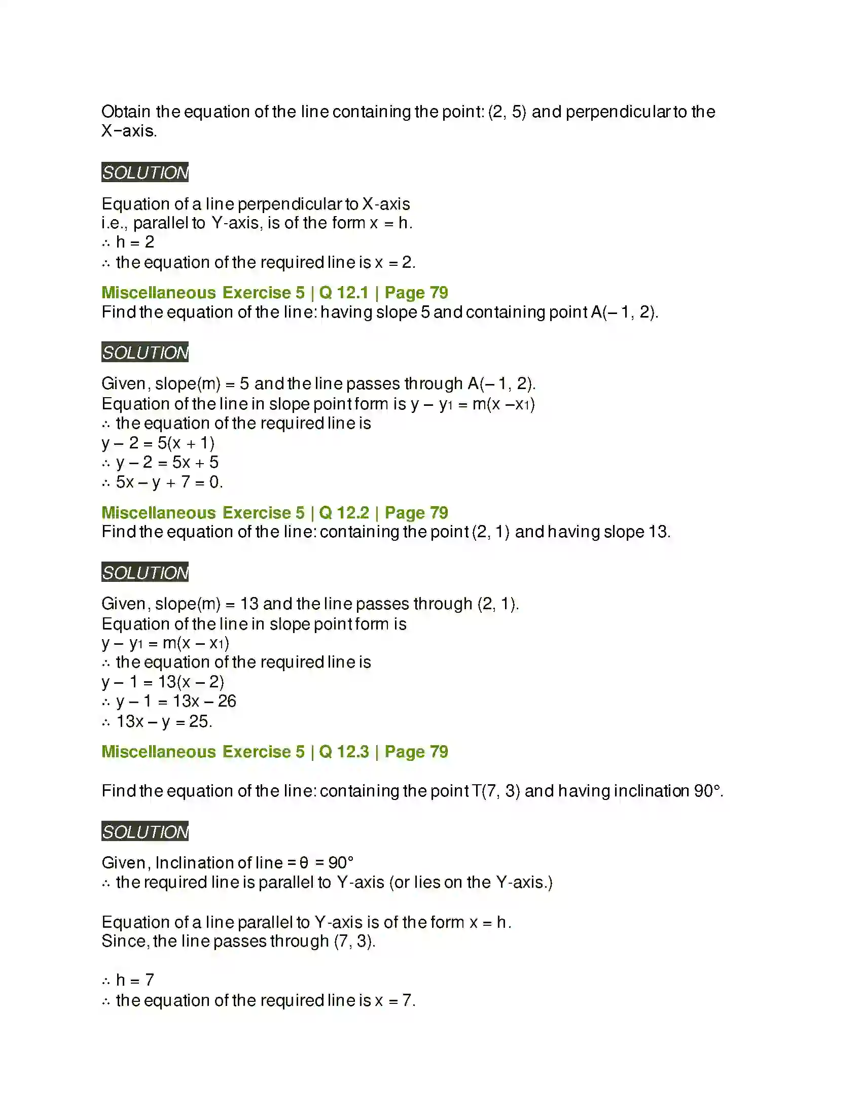 Maharashtra Board Class 11th Mathematics & Statistics - 1 Locus and Straight Line Solution 39