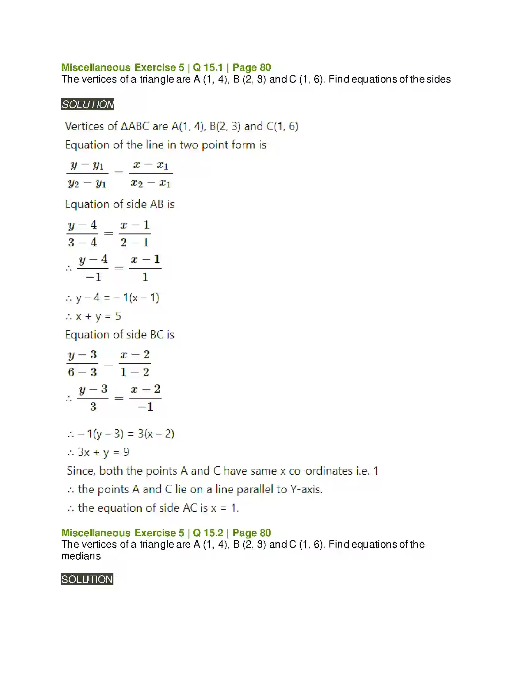 Maharashtra Board Class 11th Mathematics & Statistics - 1 Locus and Straight Line Solution 43