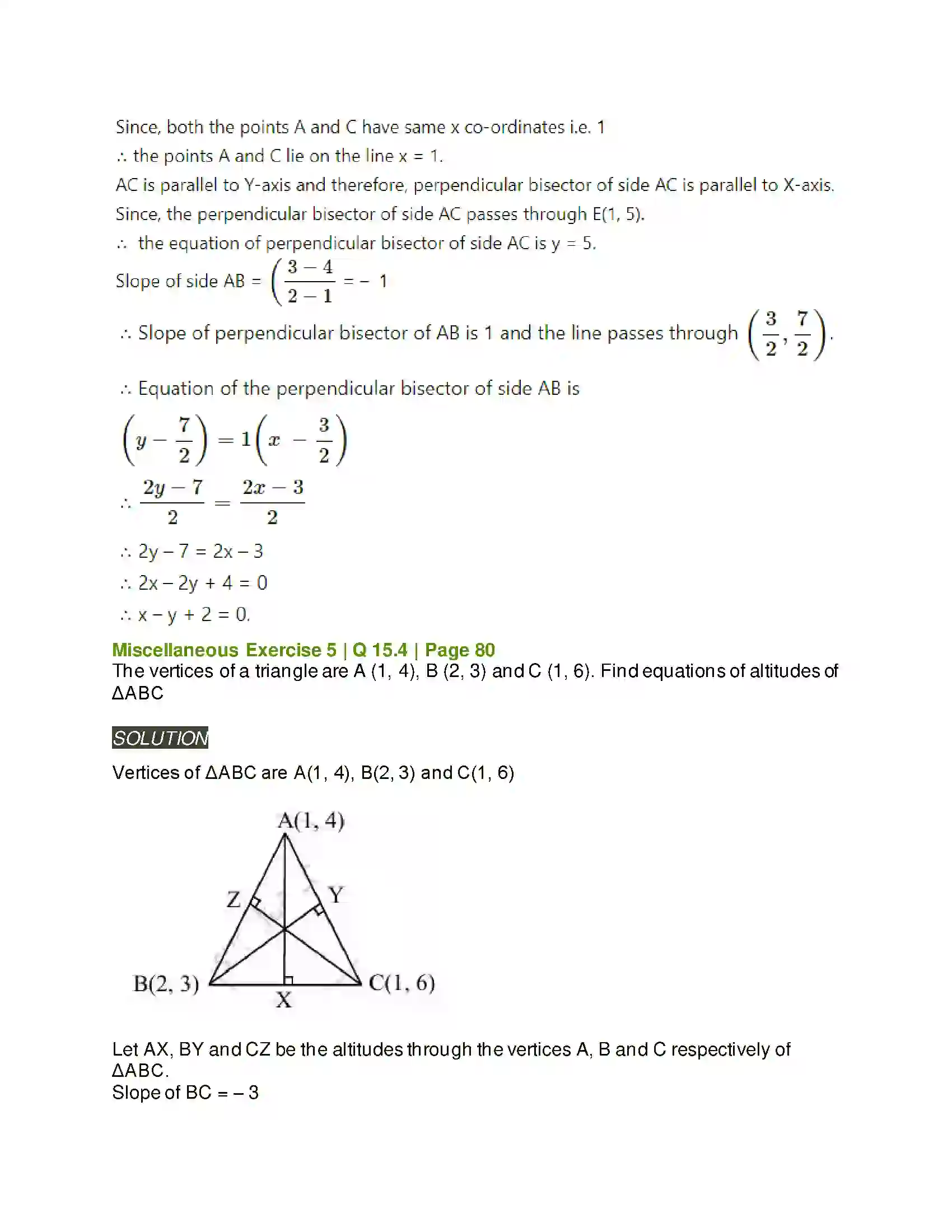 Maharashtra Board Class 11th Mathematics & Statistics - 1 Locus and Straight Line Solution 46