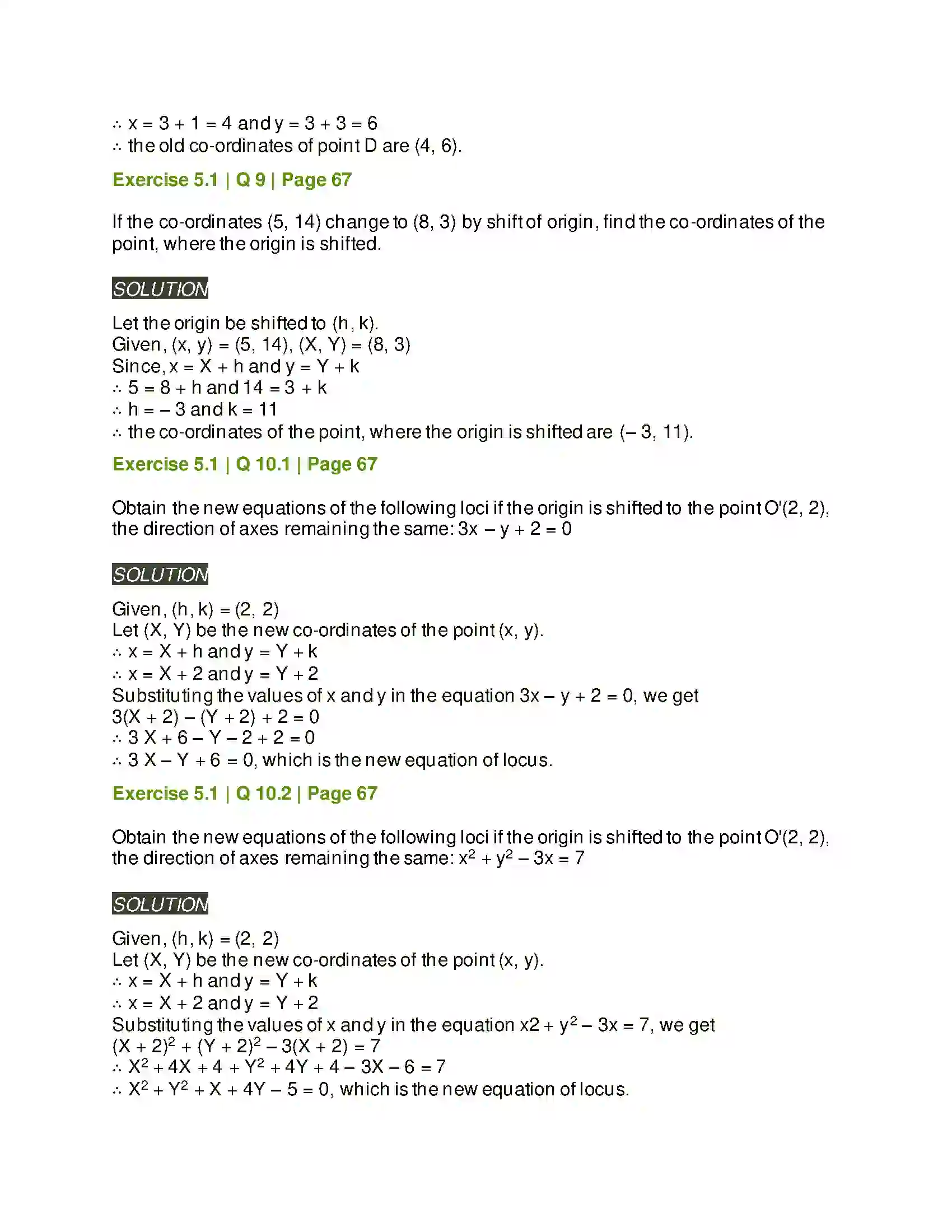 Maharashtra Board Class 11th Mathematics & Statistics - 1 Locus and Straight Line Solution 5