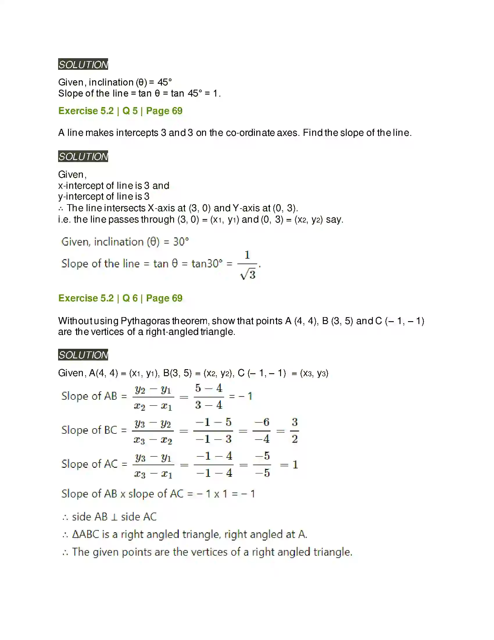 Maharashtra Board Class 11th Mathematics & Statistics - 1 Locus and Straight Line Solution 9