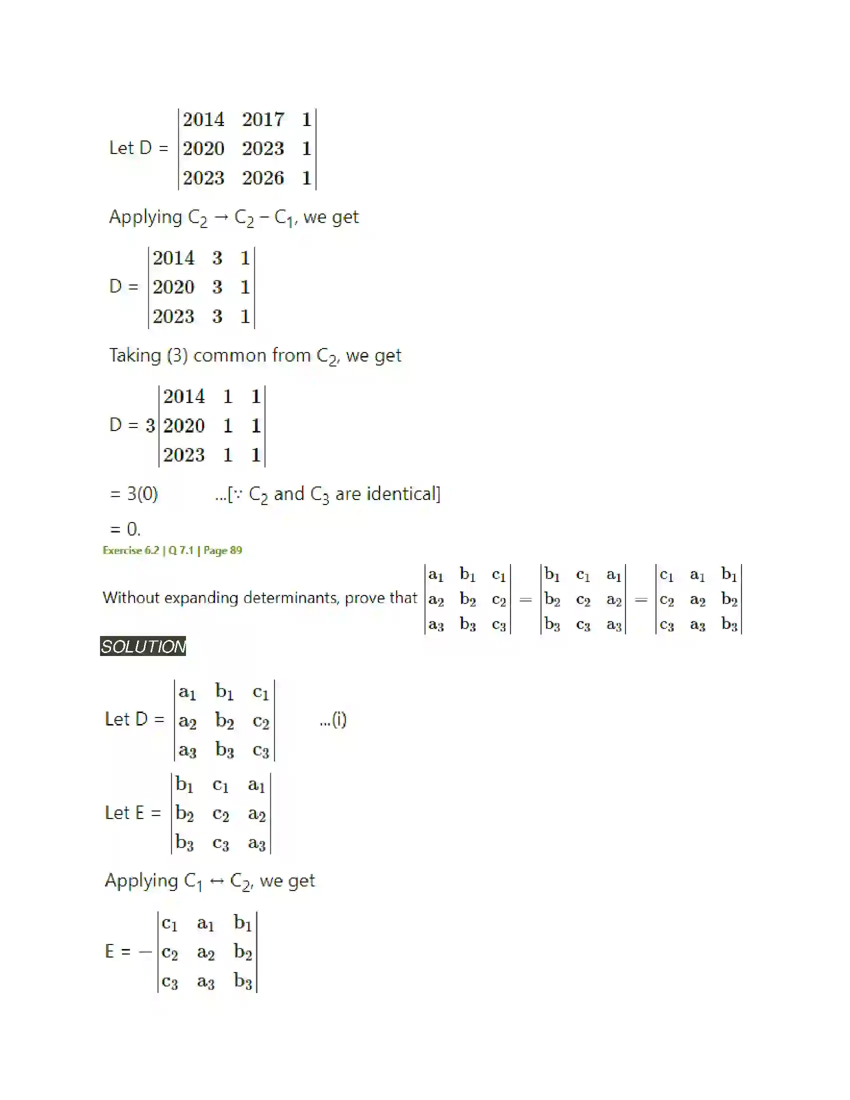 Maharashtra Board Class 11th Mathematics & Statistics - 1 Determinants Solution 16