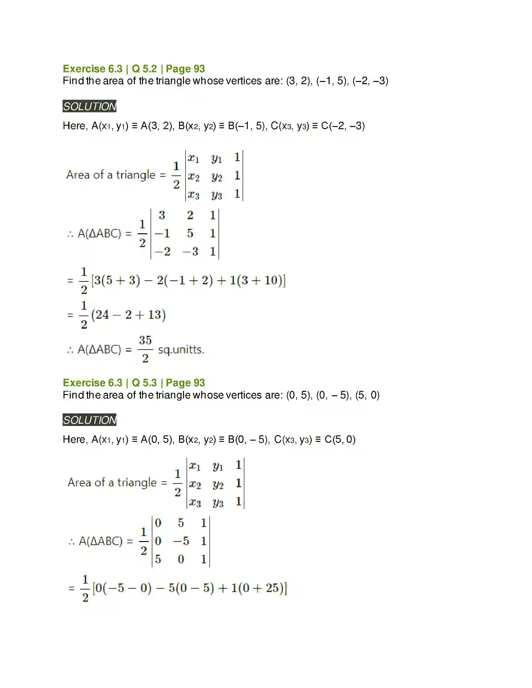 Maharashtra Board Class 11th Mathematics & Statistics - 1 Determinants Solution 31