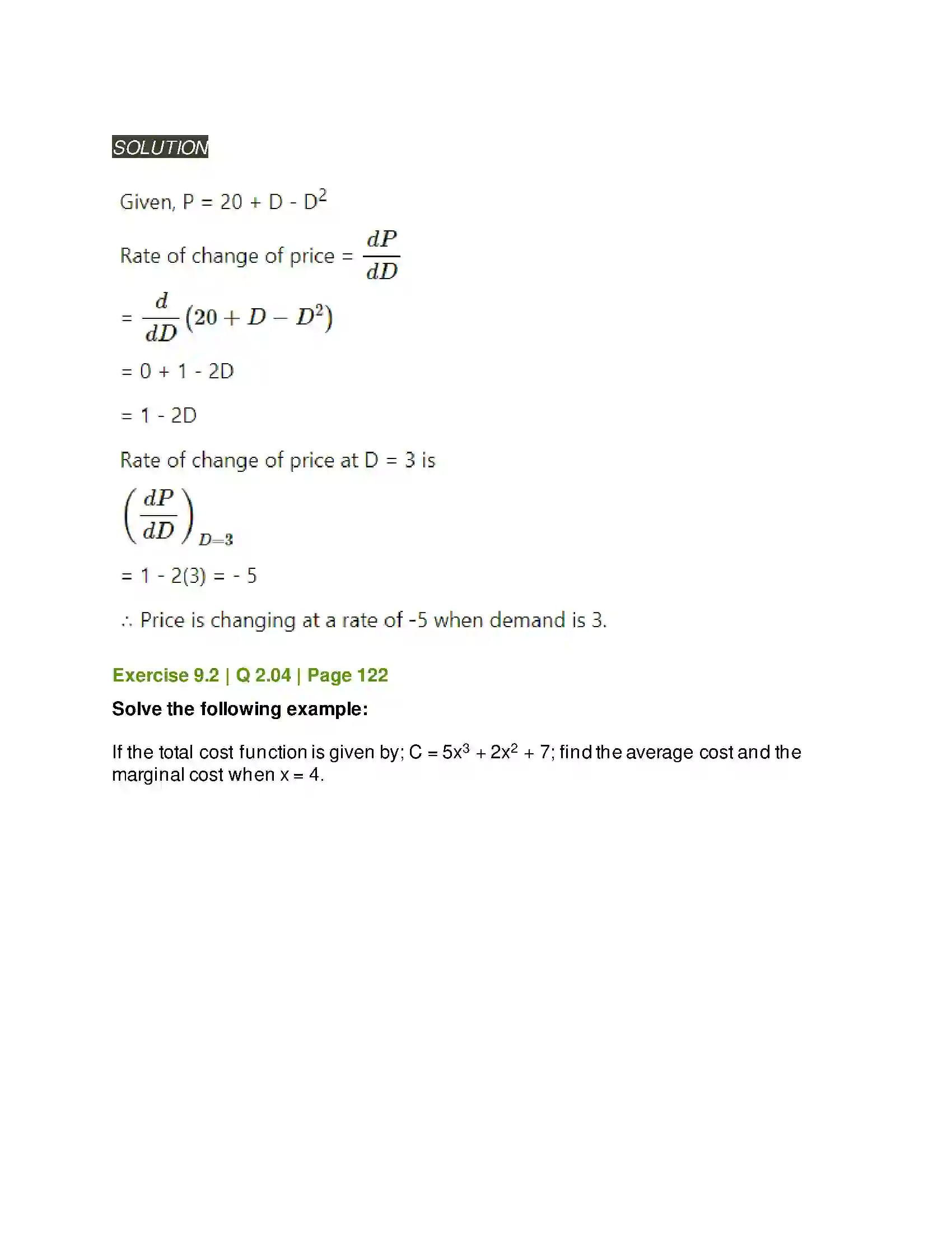 Maharashtra Board Class 11th Mathematics & Statistics - 1 Differentiation Solution 26