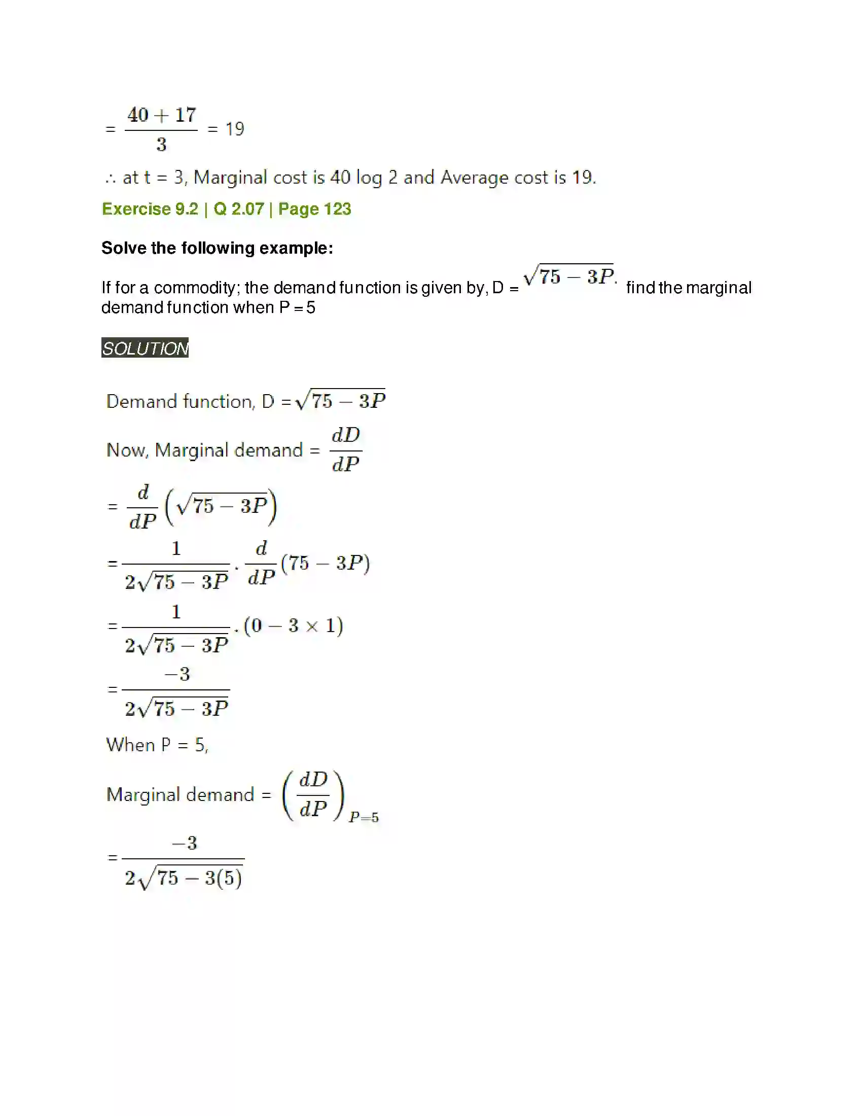 Maharashtra Board Class 11th Mathematics & Statistics - 1 Differentiation Solution 30