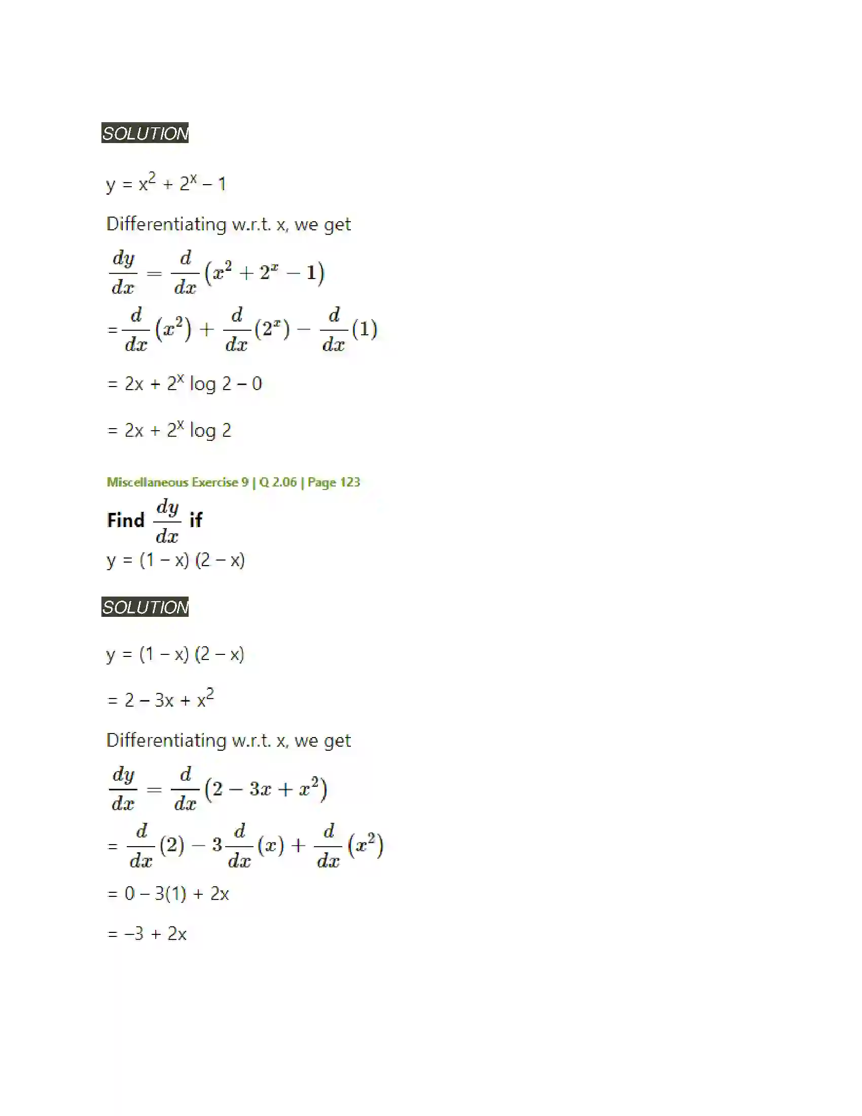 Maharashtra Board Class 11th Mathematics & Statistics - 1 Differentiation Solution 41