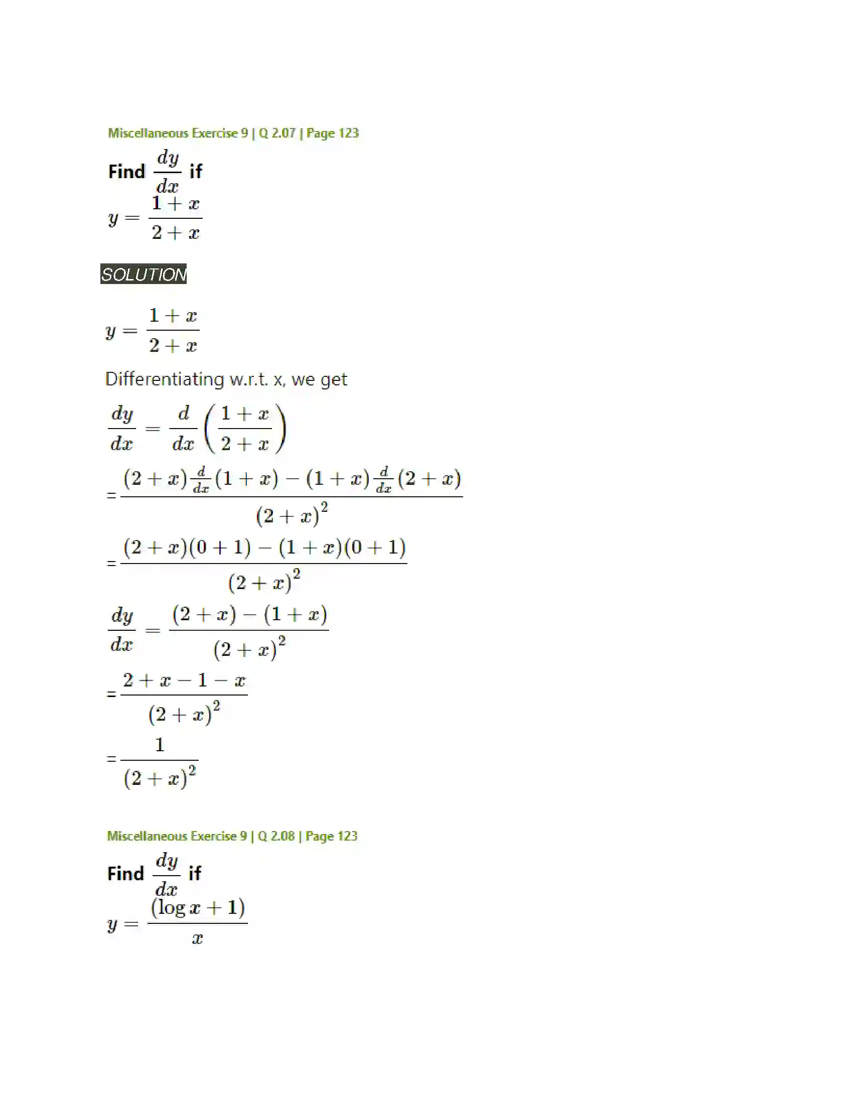 Maharashtra Board Class 11th Mathematics & Statistics - 1 Differentiation Solution 42