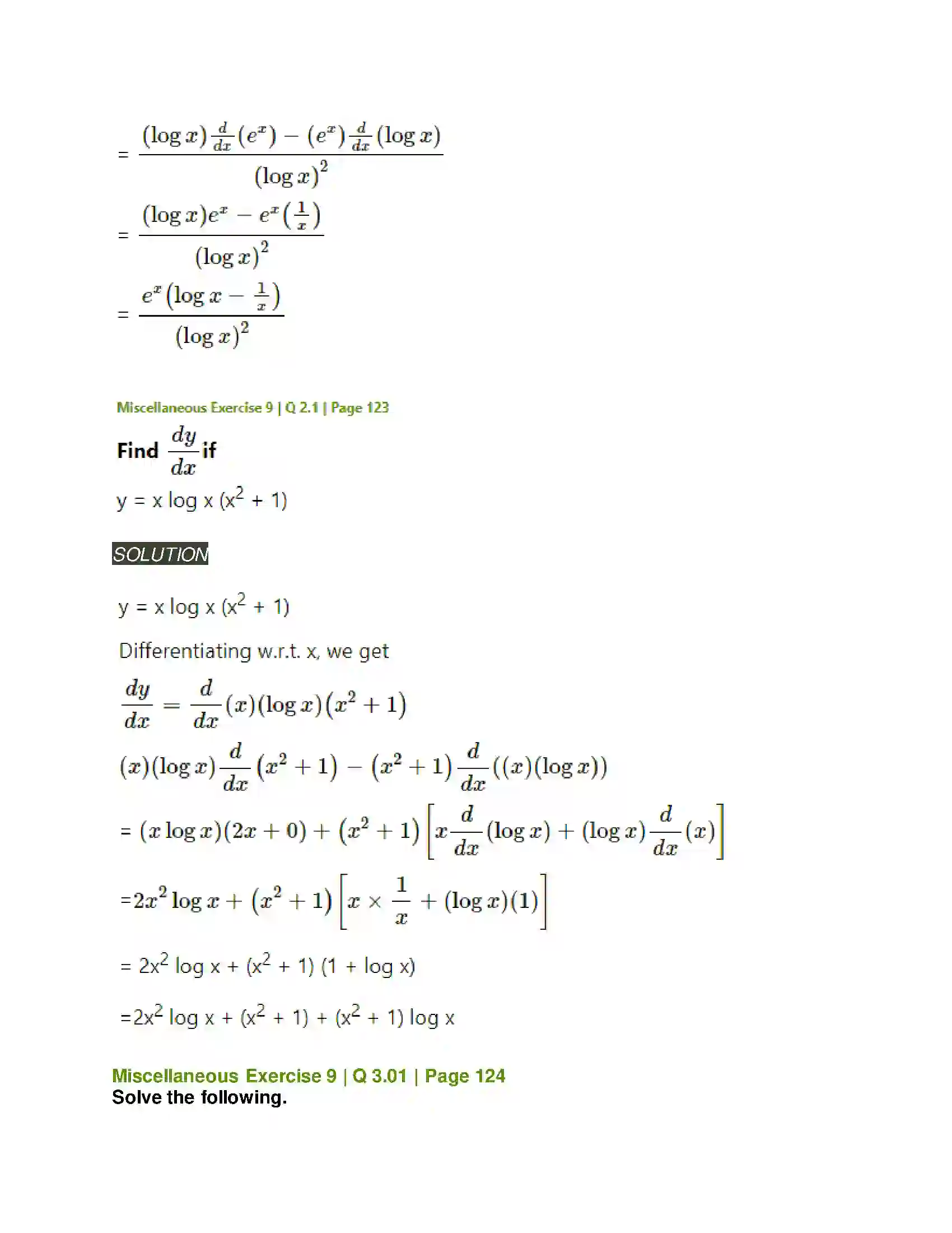Maharashtra Board Class 11th Mathematics & Statistics - 1 Differentiation Solution 44