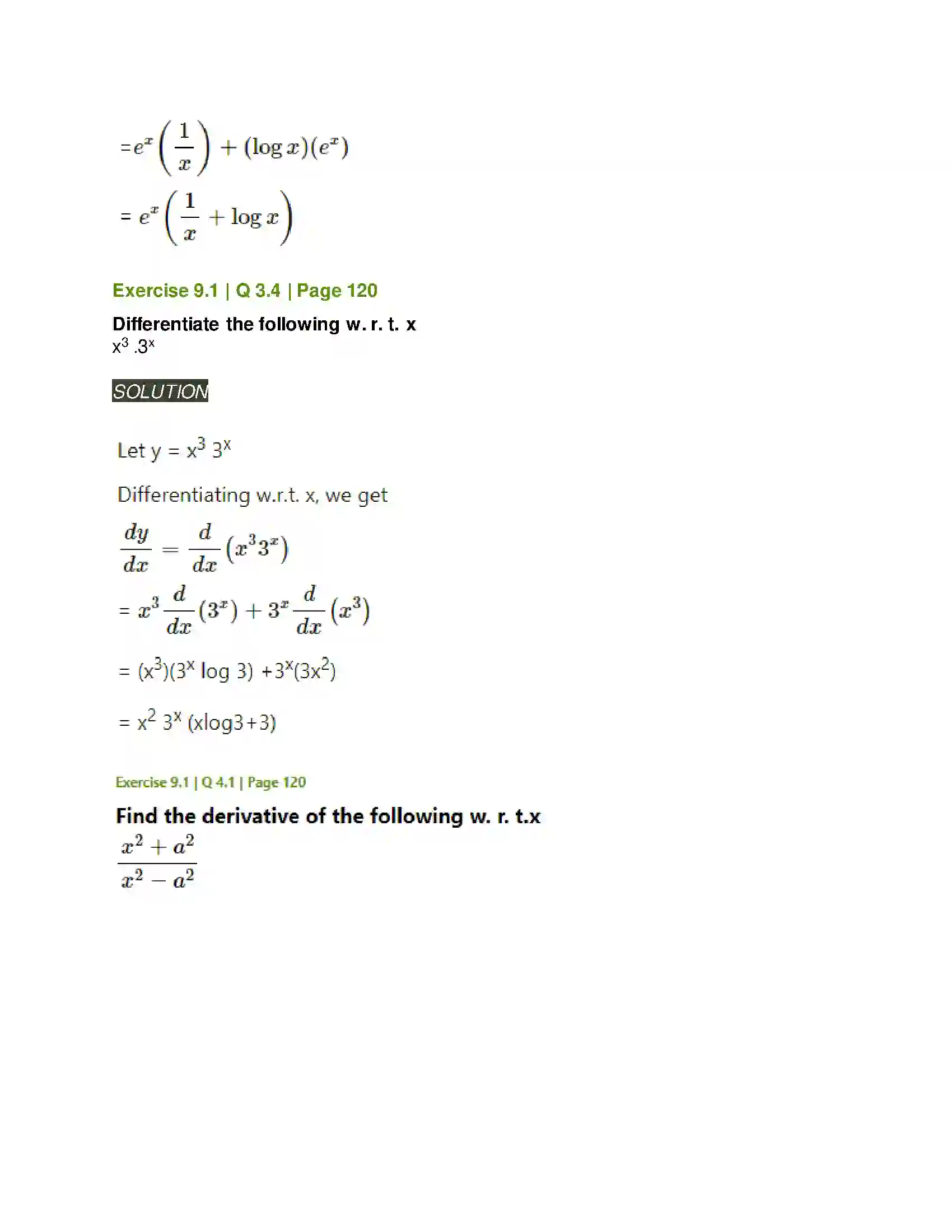 Maharashtra Board Class 11th Mathematics & Statistics - 1 Differentiation Solution 8