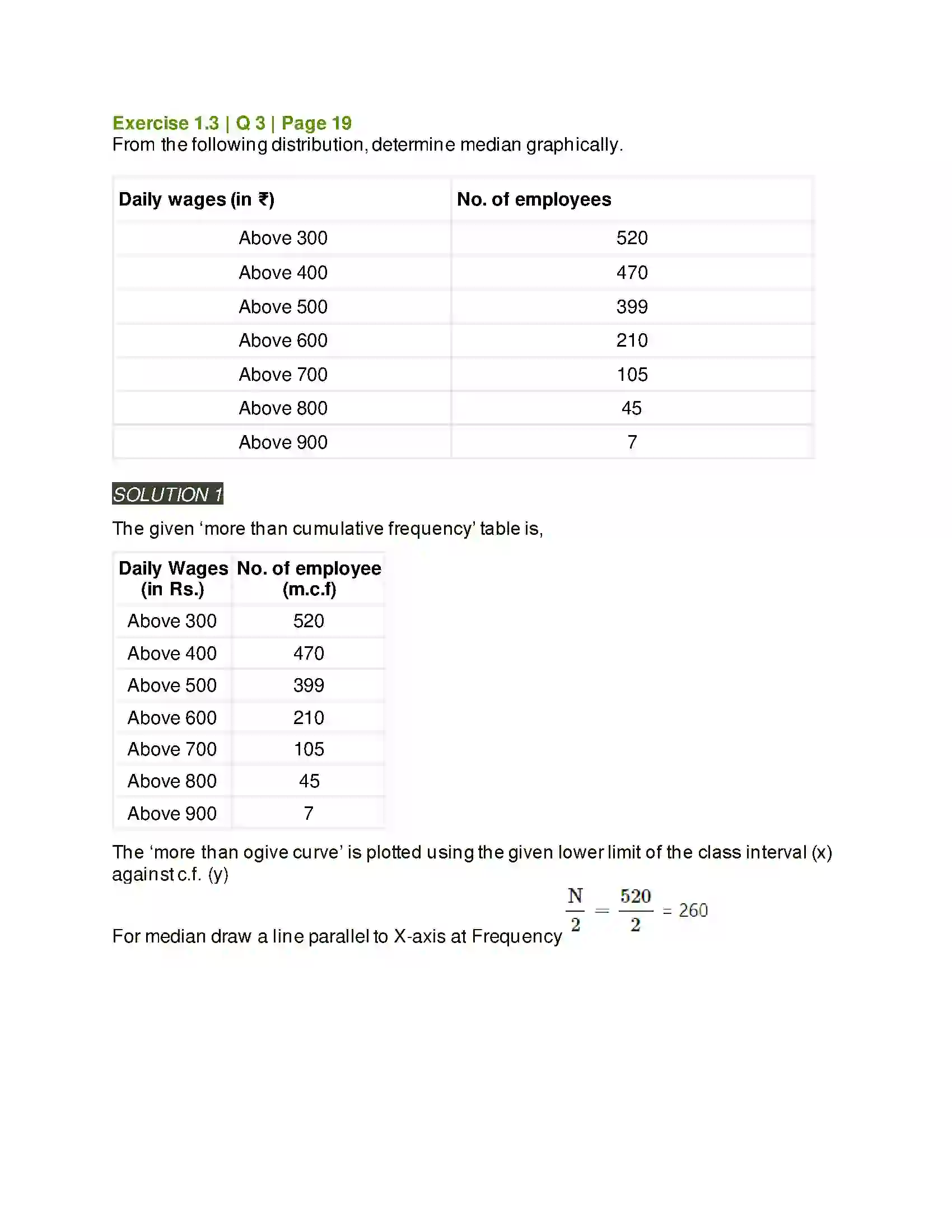 Maharashtra Board Class 11th Mathematics & Statistics - 2 Partition Values Solution 37