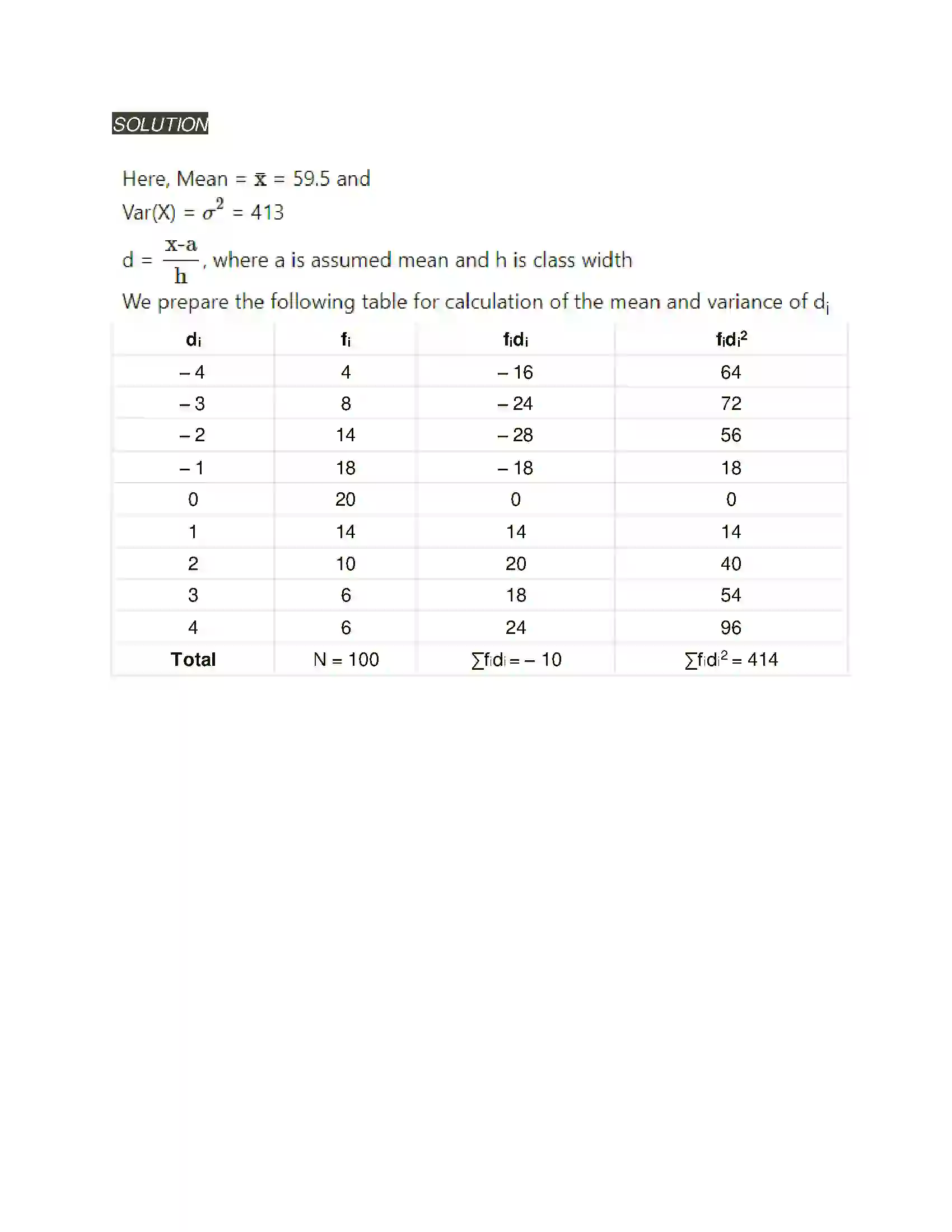 Maharashtra Board Class 11th Mathematics & Statistics - 2 Measures of Dispersion Solution 19