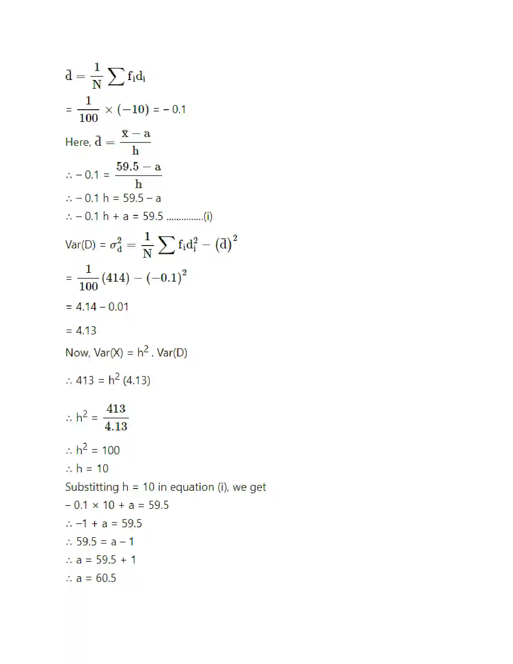 Maharashtra Board Class 11th Mathematics & Statistics - 2 Measures of Dispersion Solution 20
