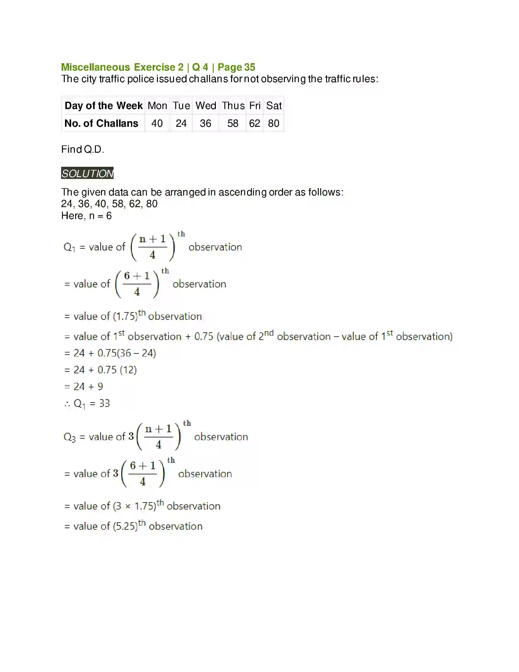 Maharashtra Board Class 11th Mathematics & Statistics - 2 Measures of Dispersion Solution 35