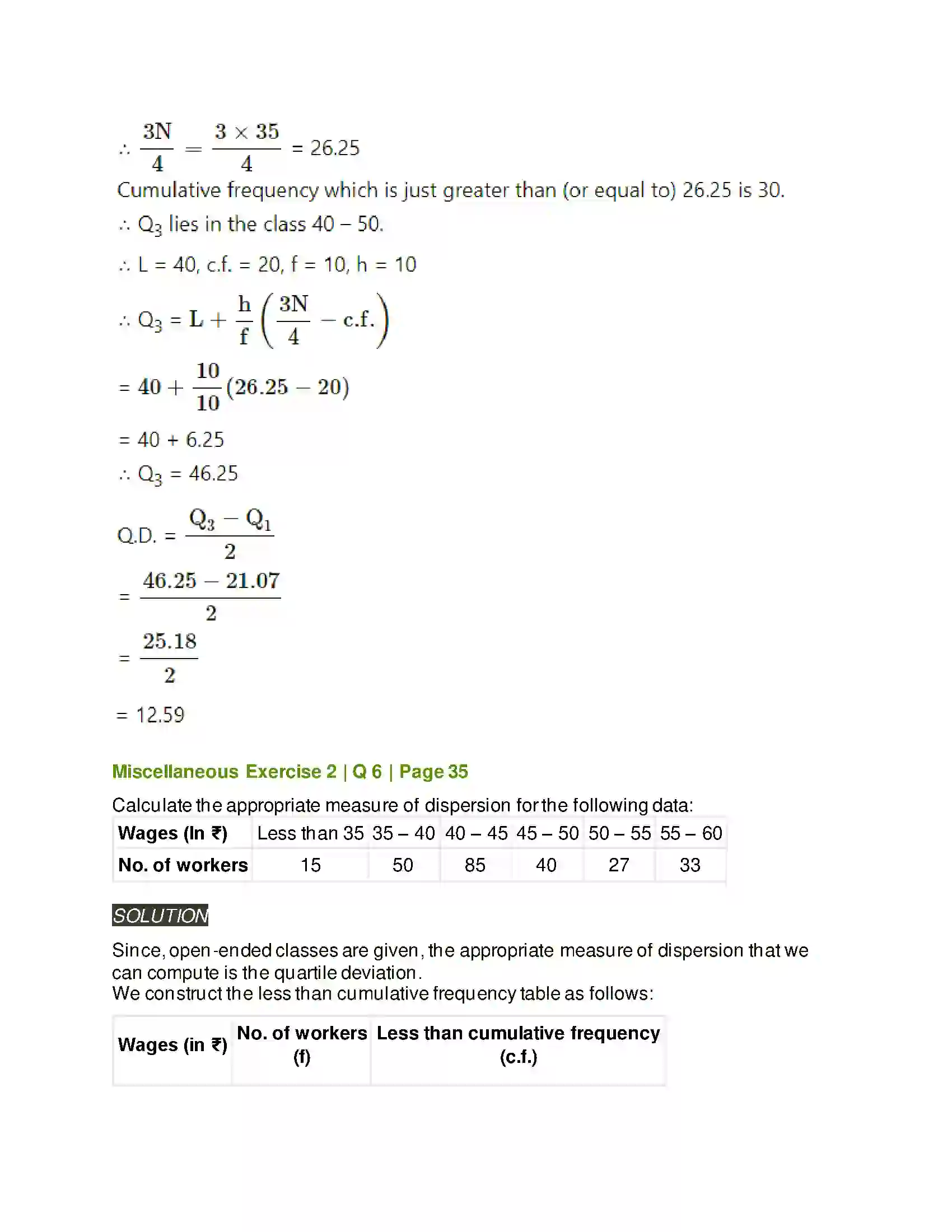 Maharashtra Board Class 11th Mathematics & Statistics - 2 Measures of Dispersion Solution 38