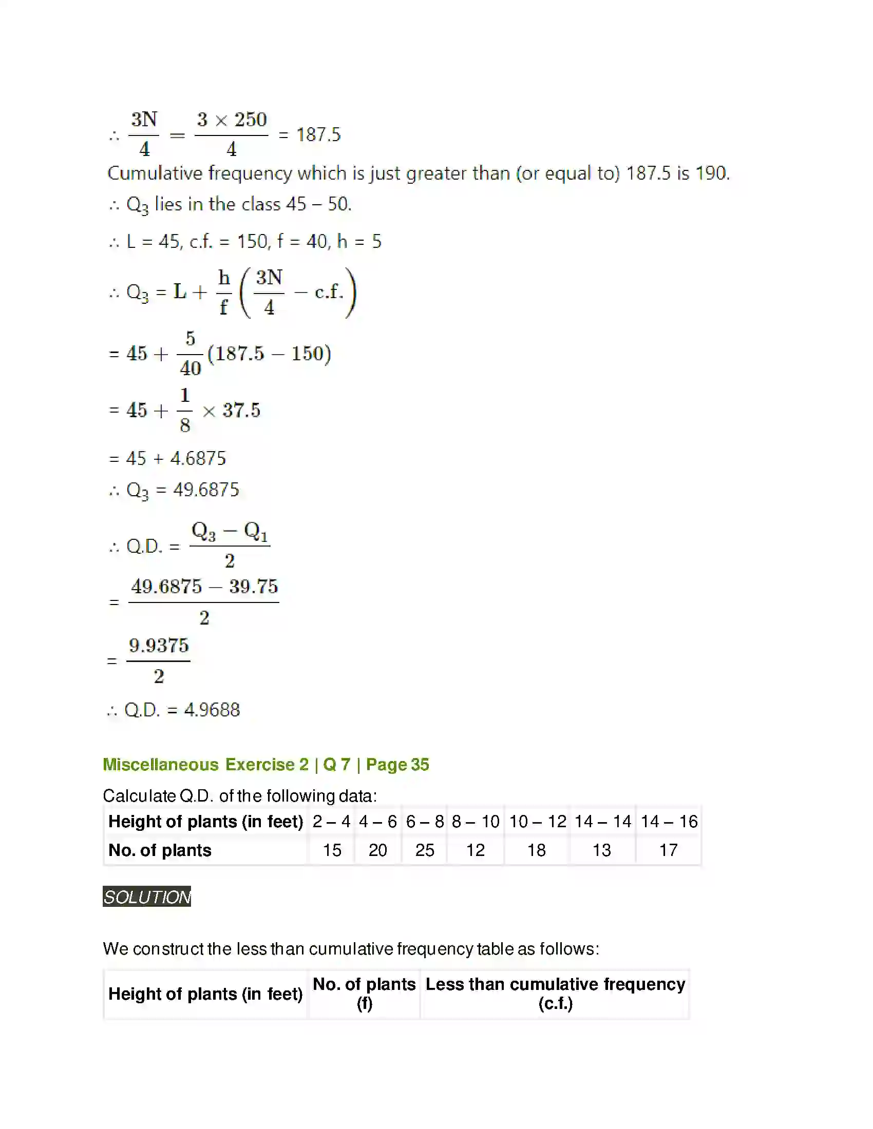 Maharashtra Board Class 11th Mathematics & Statistics - 2 Measures of Dispersion Solution 40