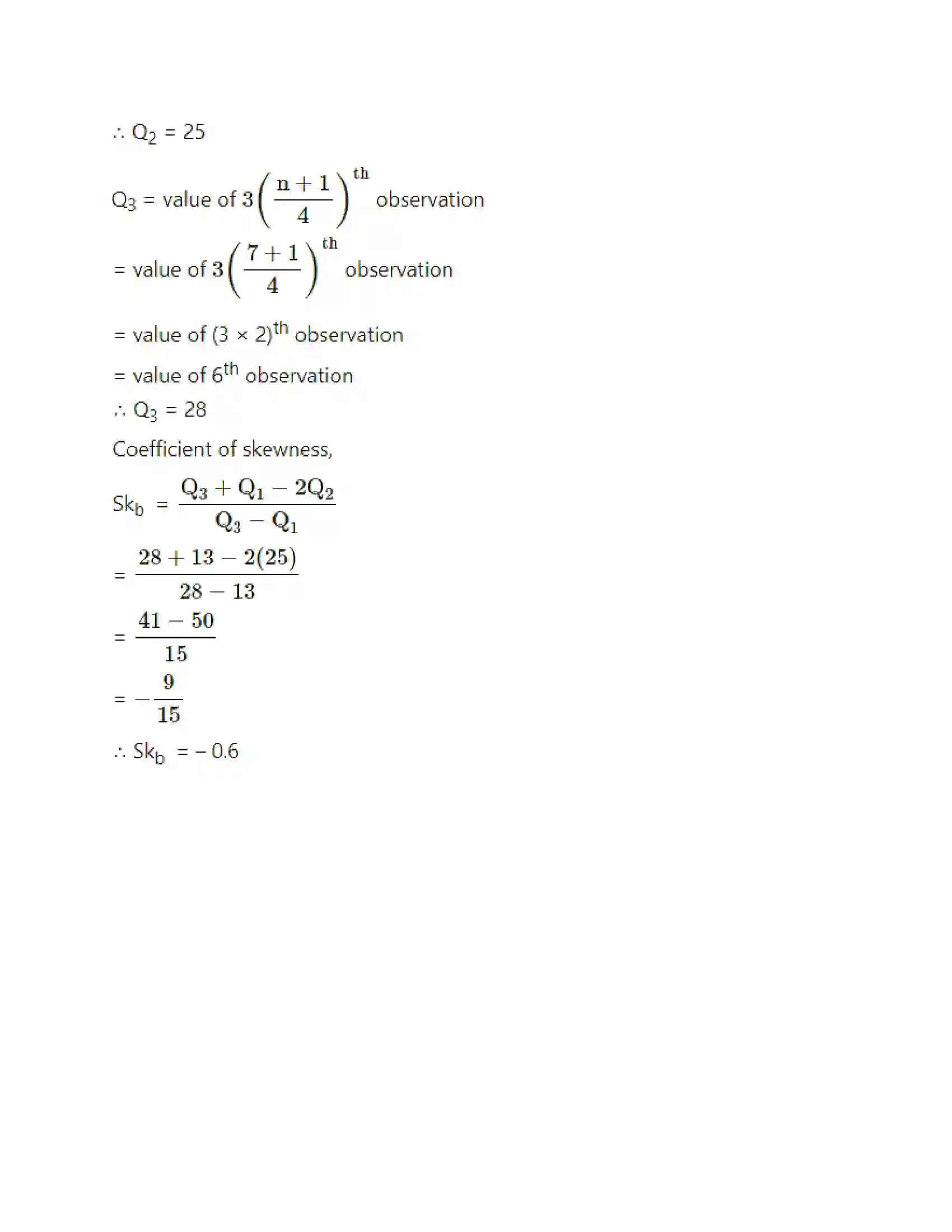 Maharashtra Board Class 11th Mathematics & Statistics - 2 Skewness Solution 26