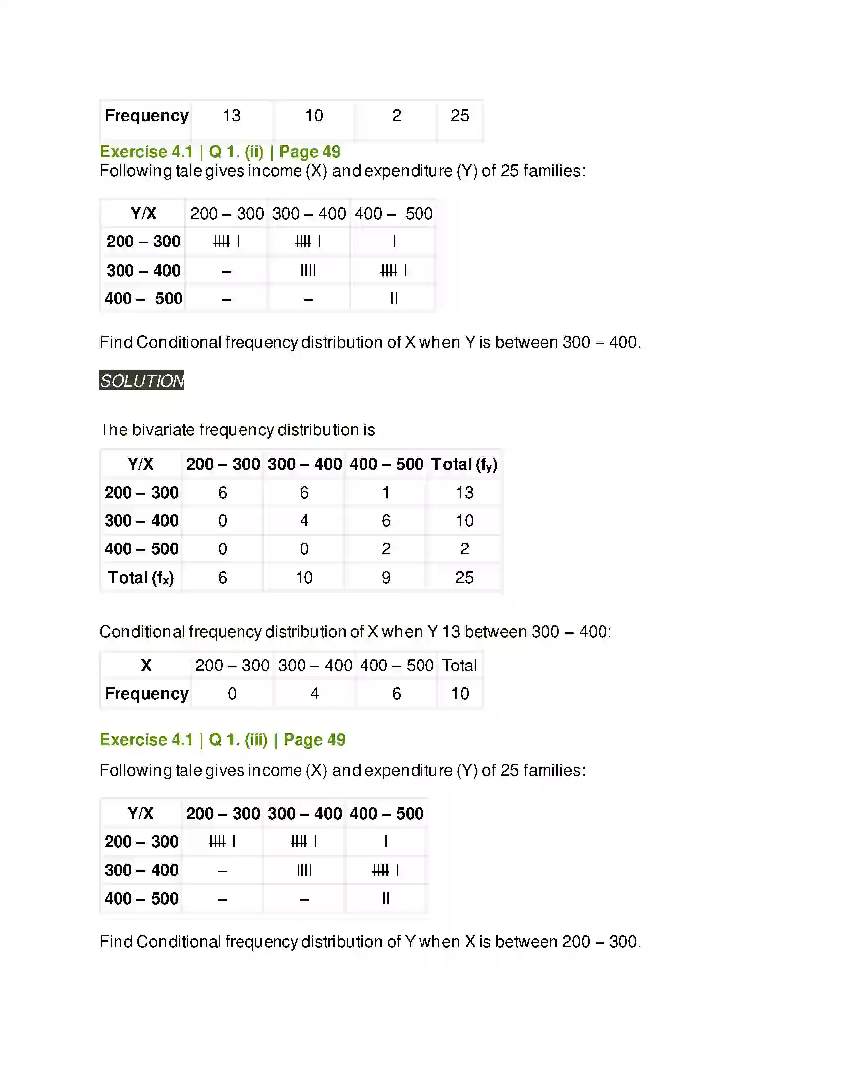 Maharashtra Board Class 11th Mathematics & Statistics - 2 Bivariate Frequency Distribution & Chi Square Statistic Solution 2