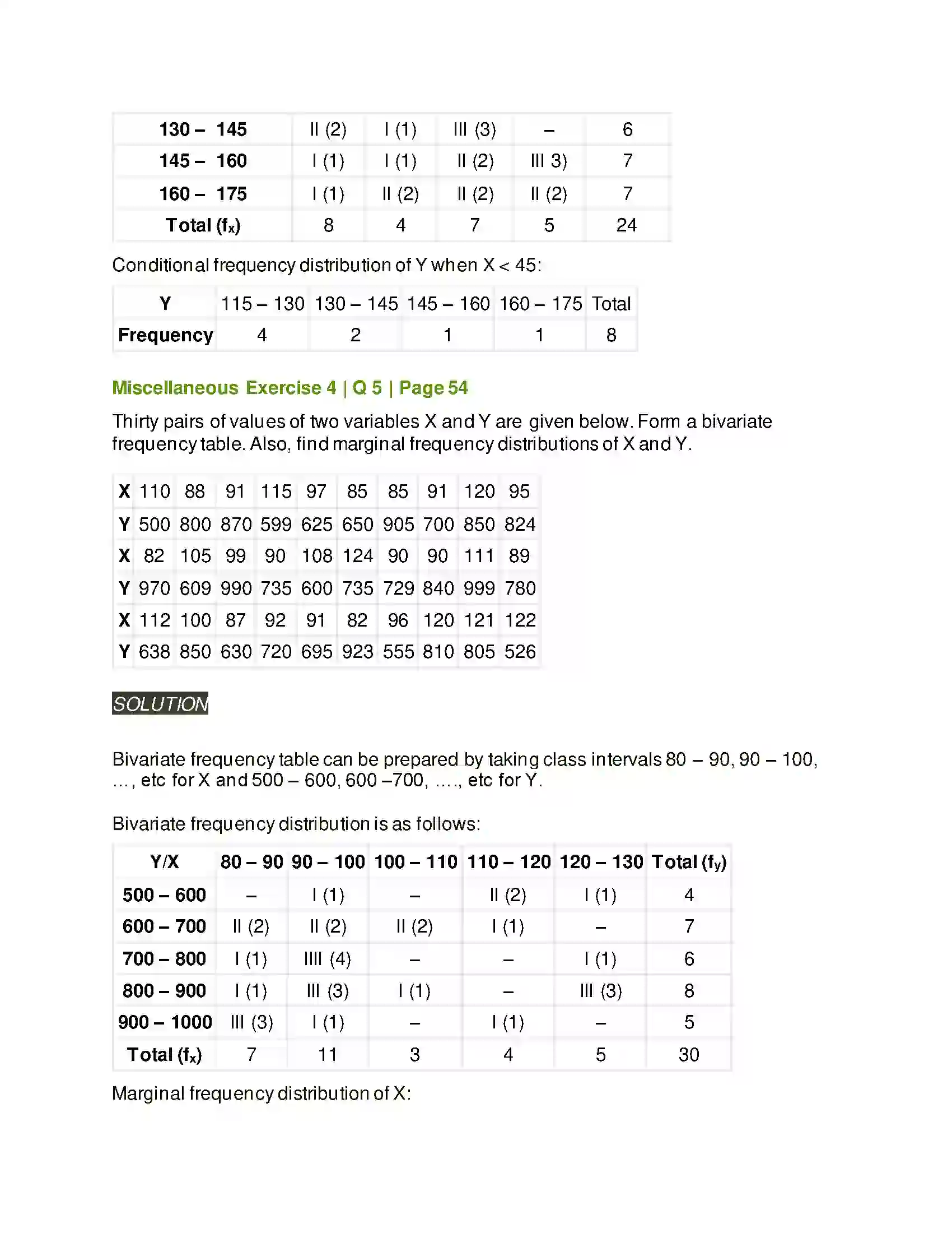 Maharashtra Board Class 11th Mathematics & Statistics - 2 Bivariate Frequency Distribution & Chi Square Statistic Solution 27