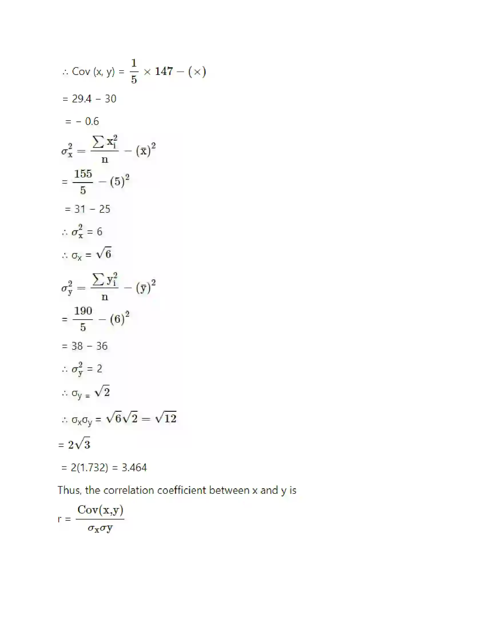 Maharashtra Board Class 11th Mathematics & Statistics - 2 Correlation Solution 8