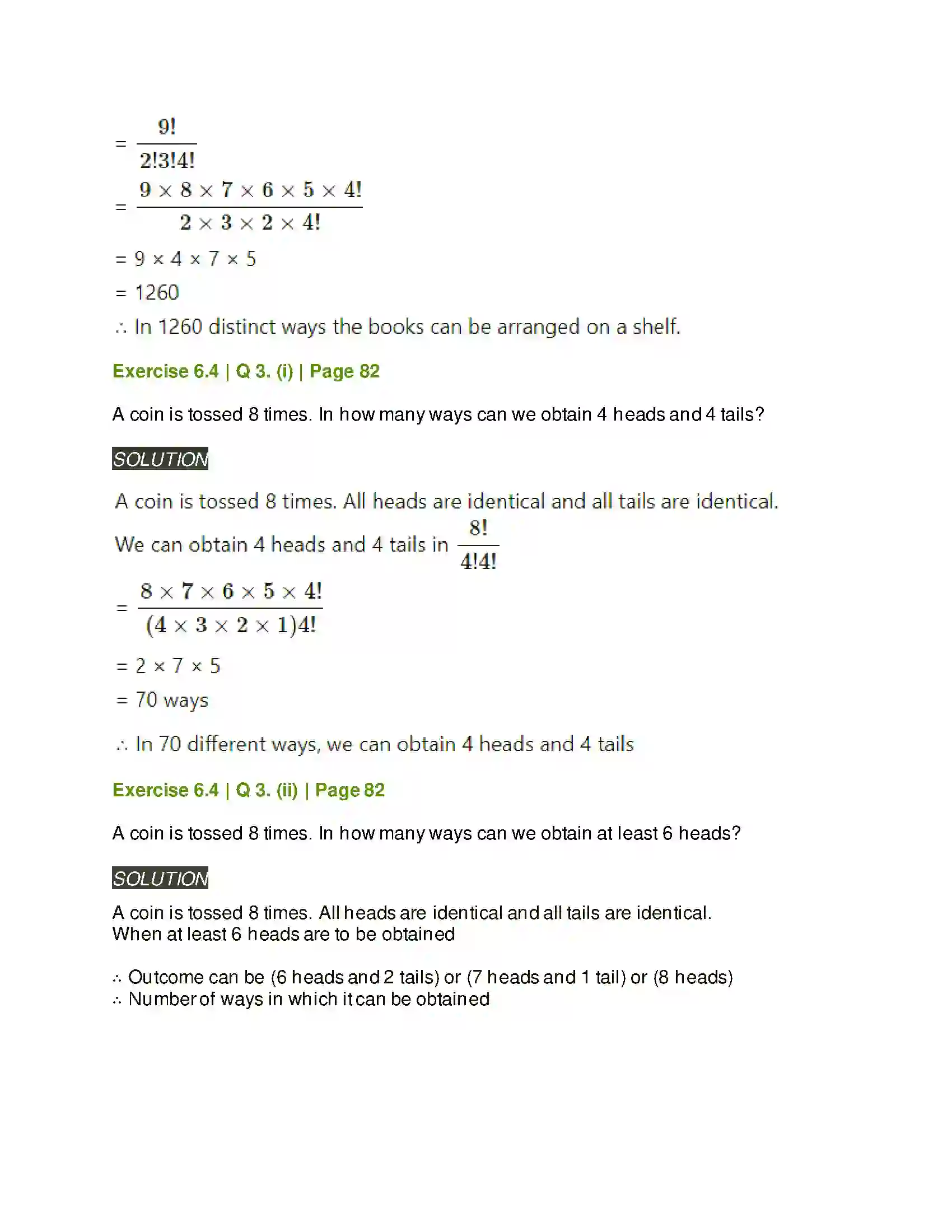 Maharashtra Board Class 11th Mathematics & Statistics - 2 Permutations and Combinations Solution 35