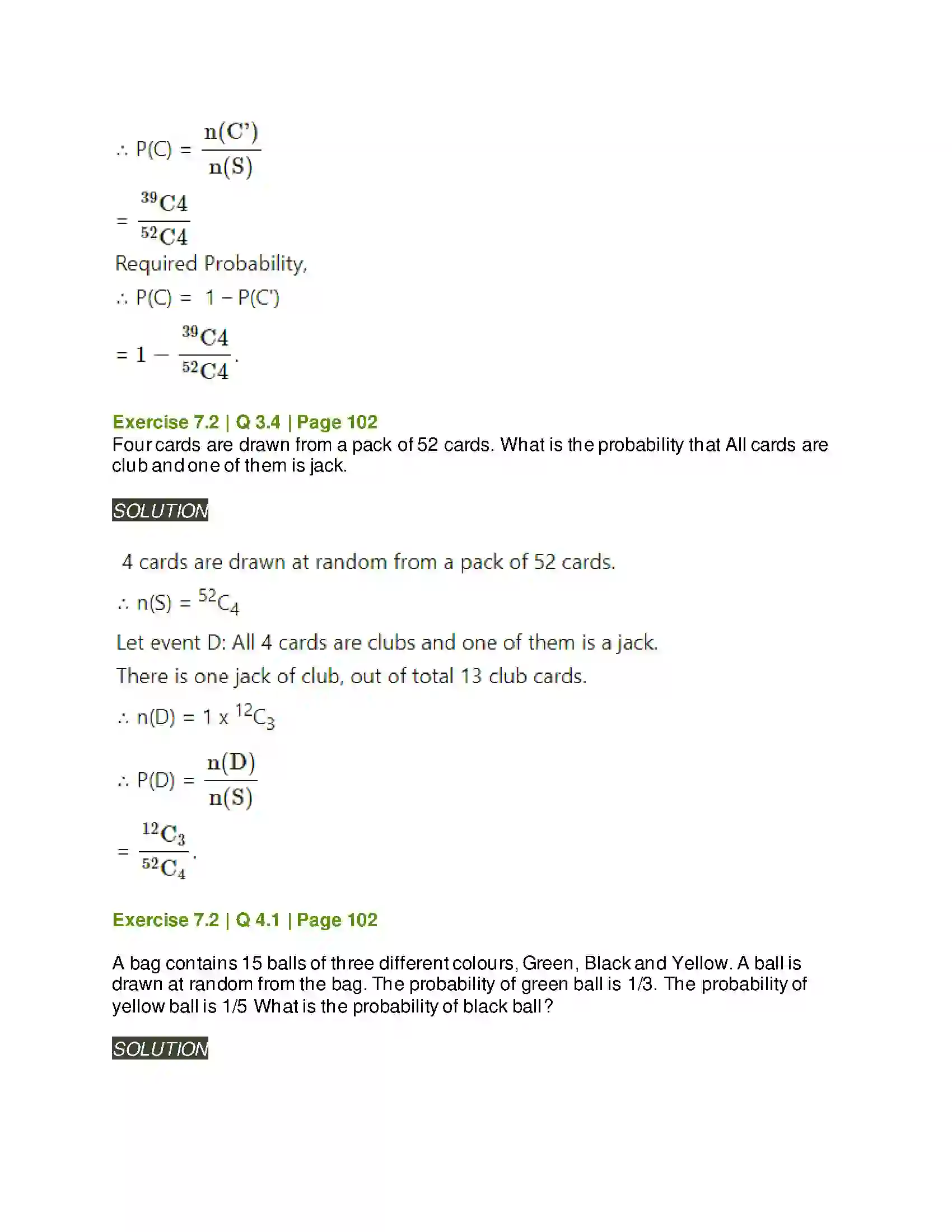 Maharashtra Board Class 11th Mathematics & Statistics - 2 Probability Solution 16